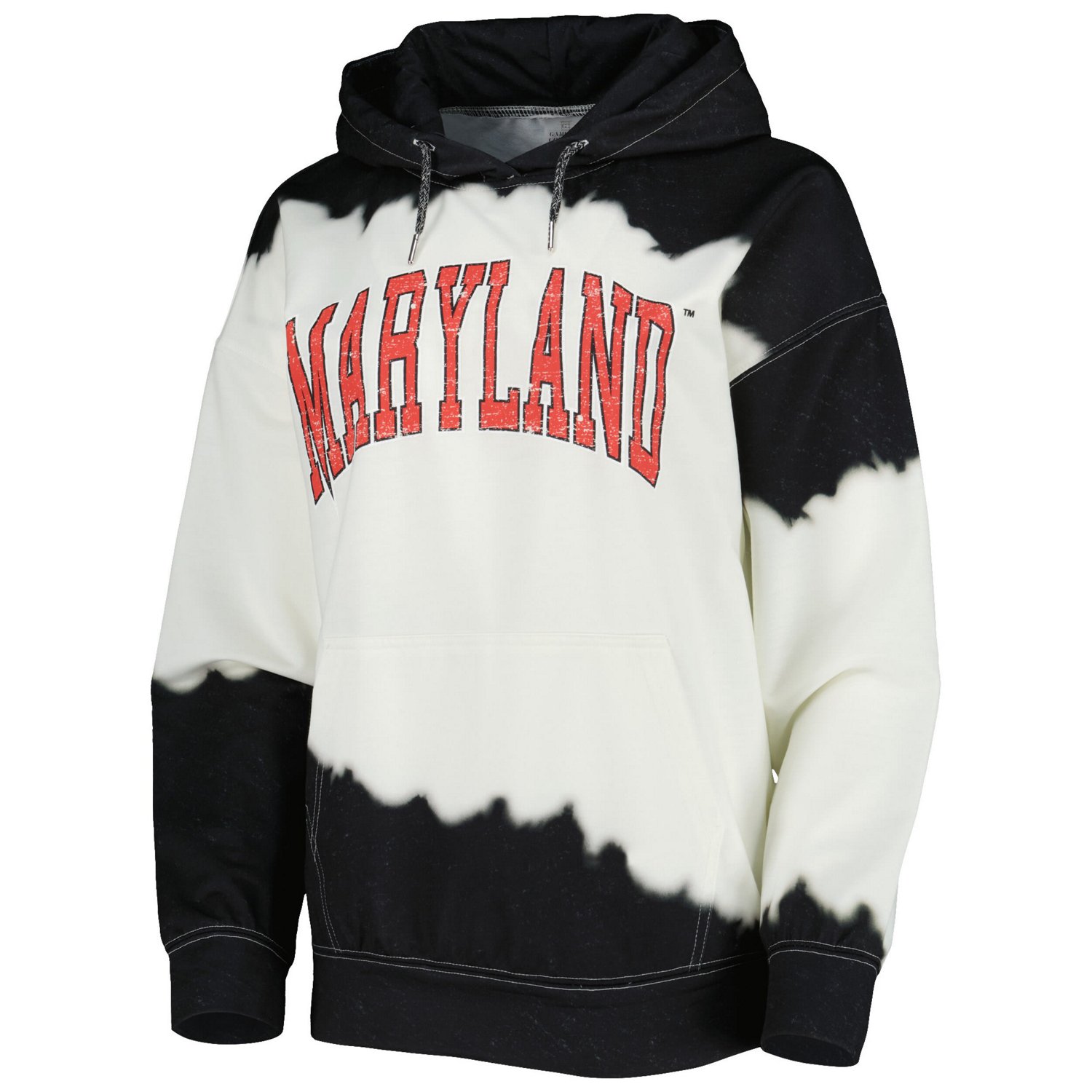 Gameday Couture /Black Maryland Terrapins For the Fun Double Dip-Dyed Pullover Hoodie - view number 2