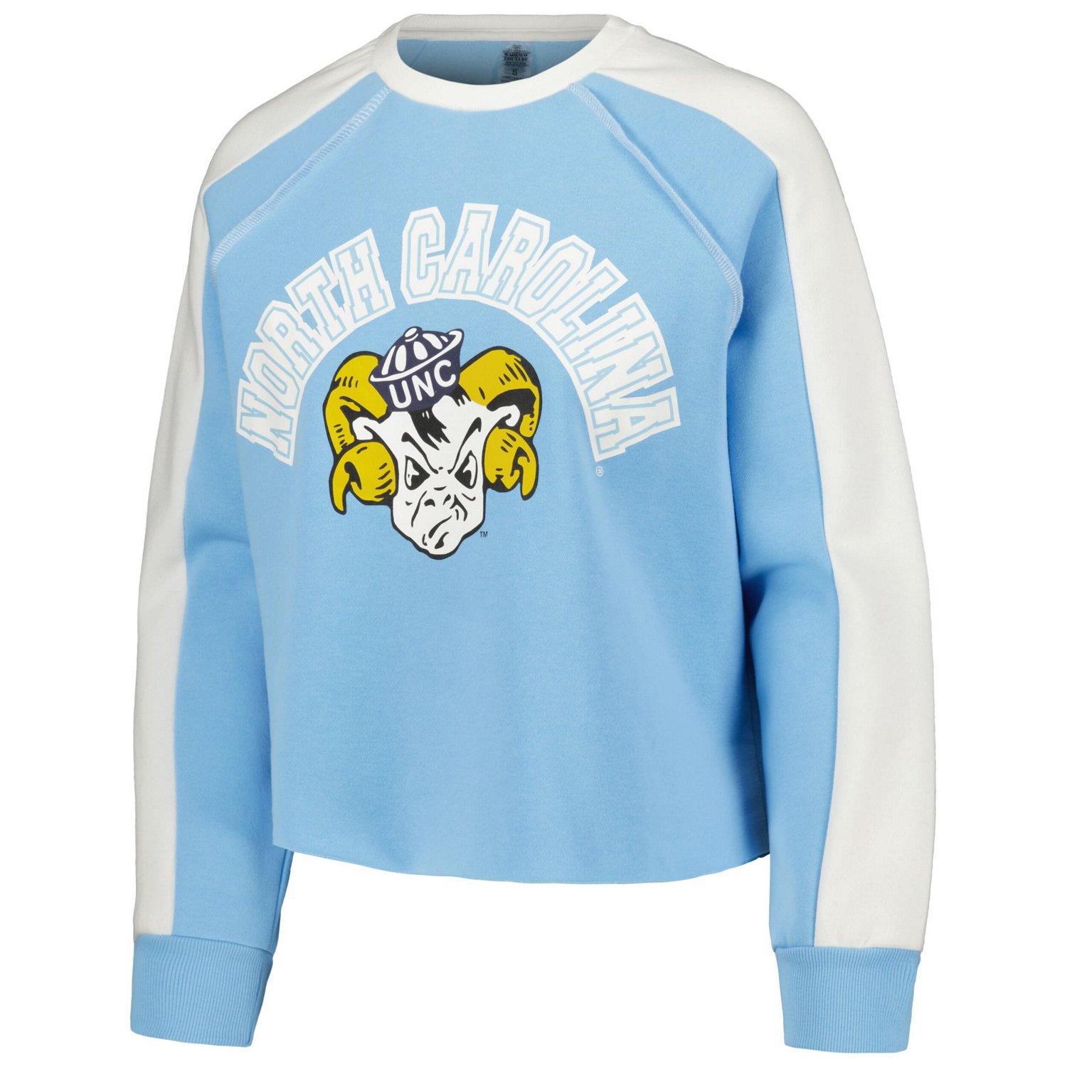 Gameday Couture Carolina North Tar Heels Blindside Raglan Cropped Pullover Sweatshirt