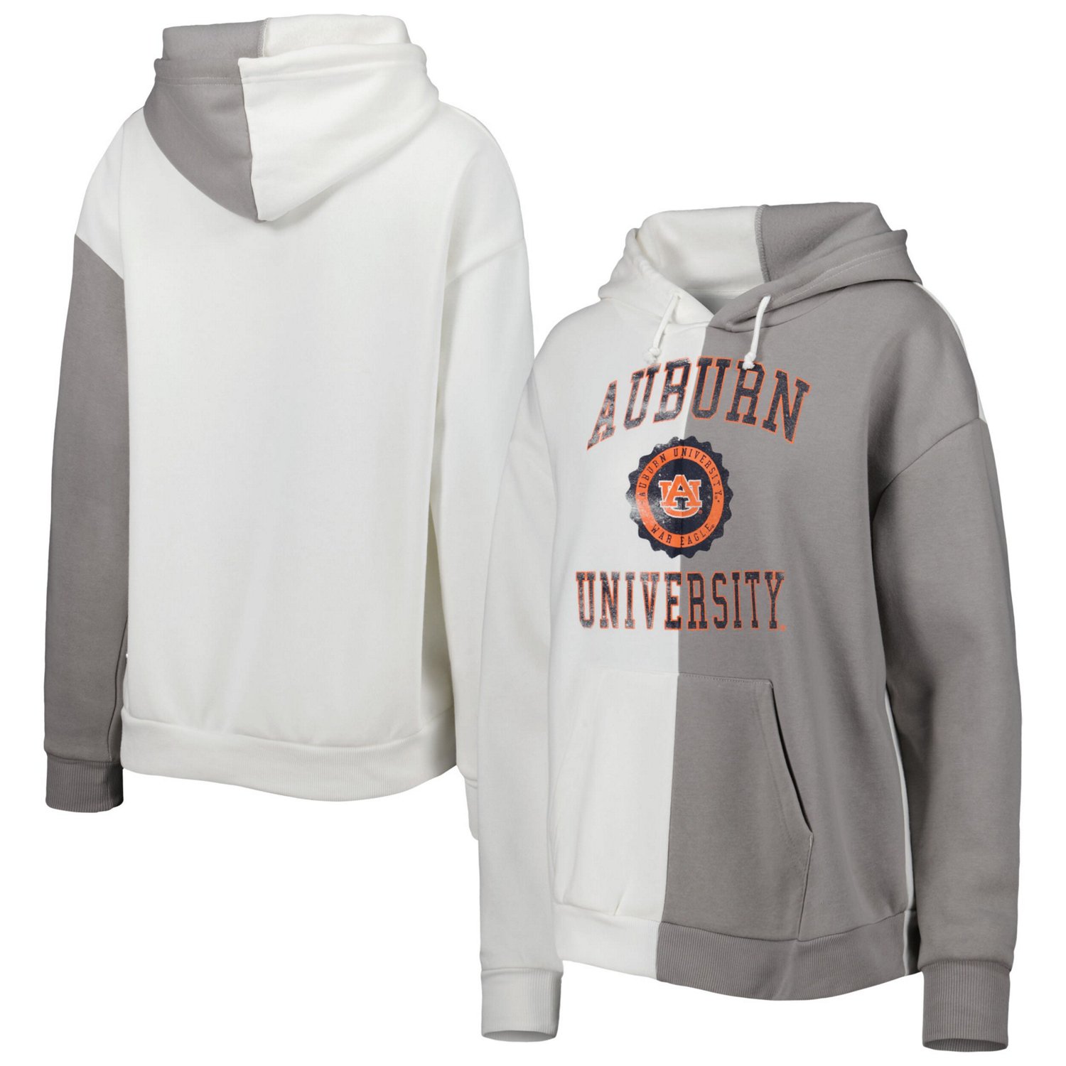 Gameday Couture Gray/ Auburn Tigers Split Pullover Hoodie - view number 1