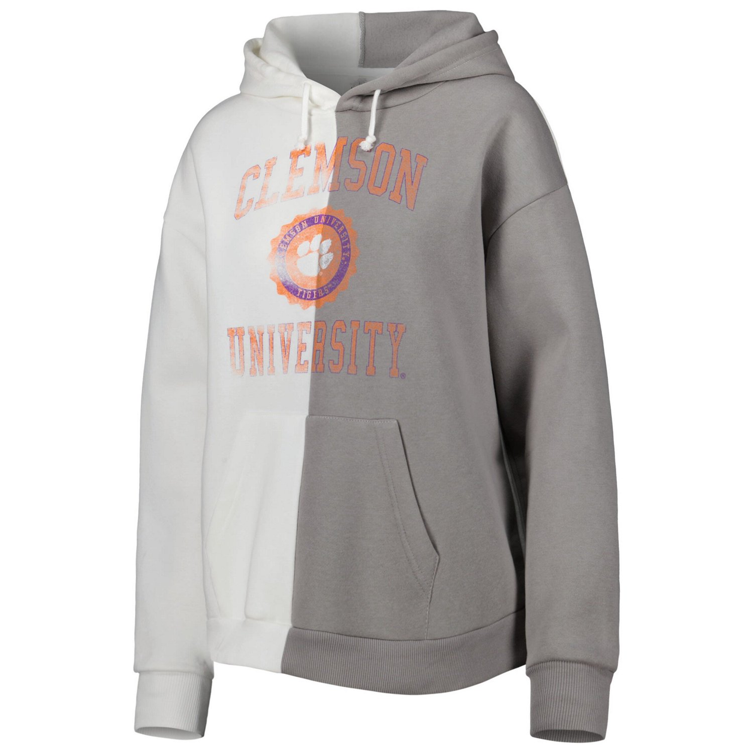 Gameday Couture Gray/ Clemson Tigers Split Pullover Hoodie - view number 2