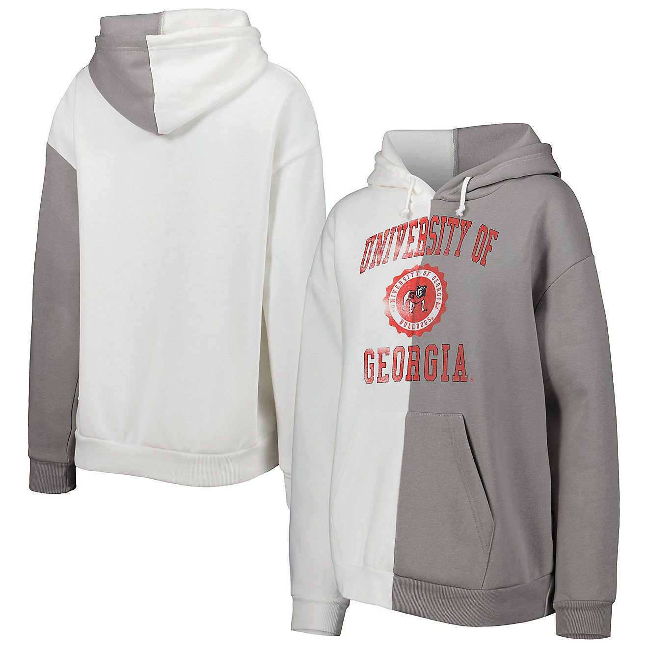 Gameday Couture Gray/ Georgia Bulldogs Split Pullover Hoodie                                                                     - view number 1