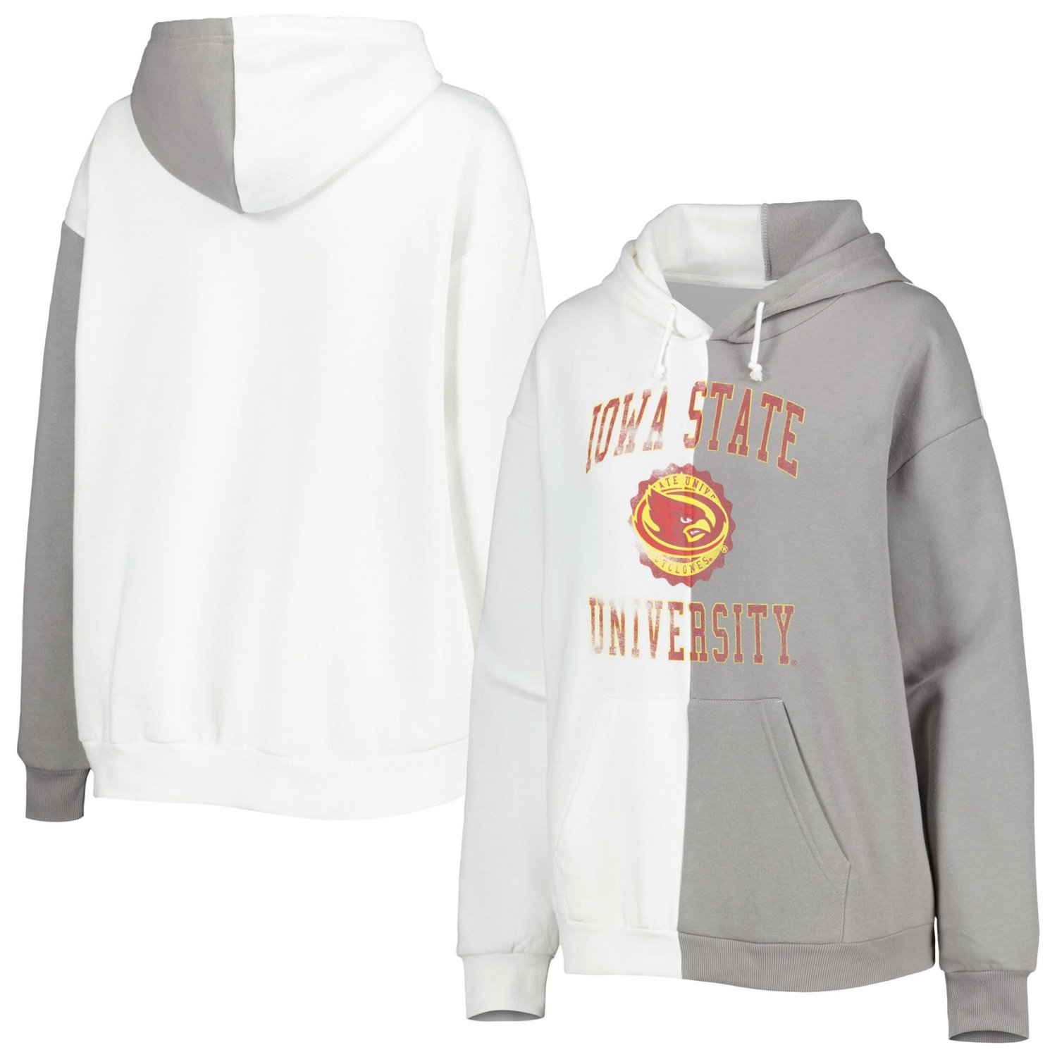 Gameday Couture Gray/ Iowa State Cyclones Split Pullover Hoodie - view number 1