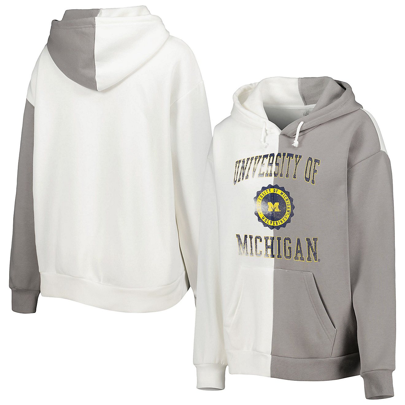 Gameday Couture Gray/ Michigan Wolverines Split Pullover Hoodie                                                                  - view number 1