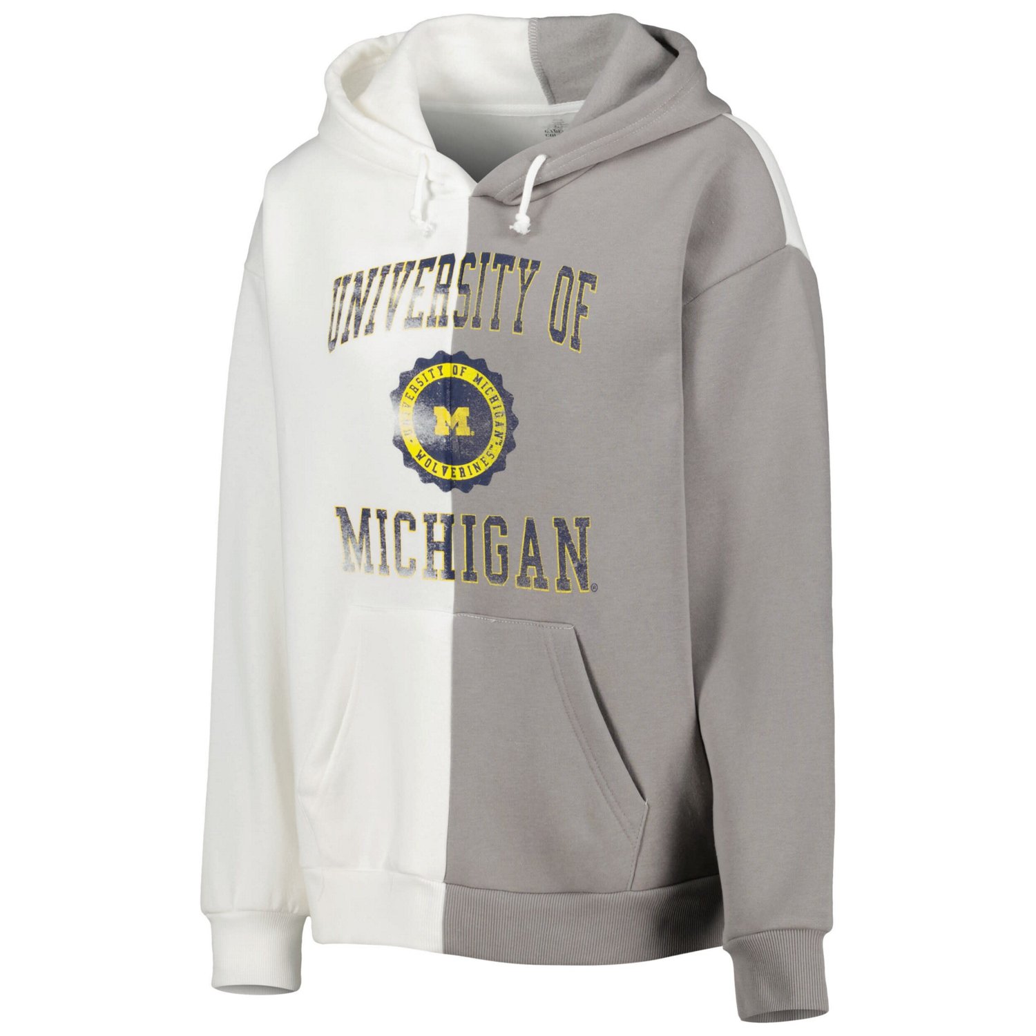 Gameday Couture Gray/ Michigan Wolverines Split Pullover Hoodie - view number 2