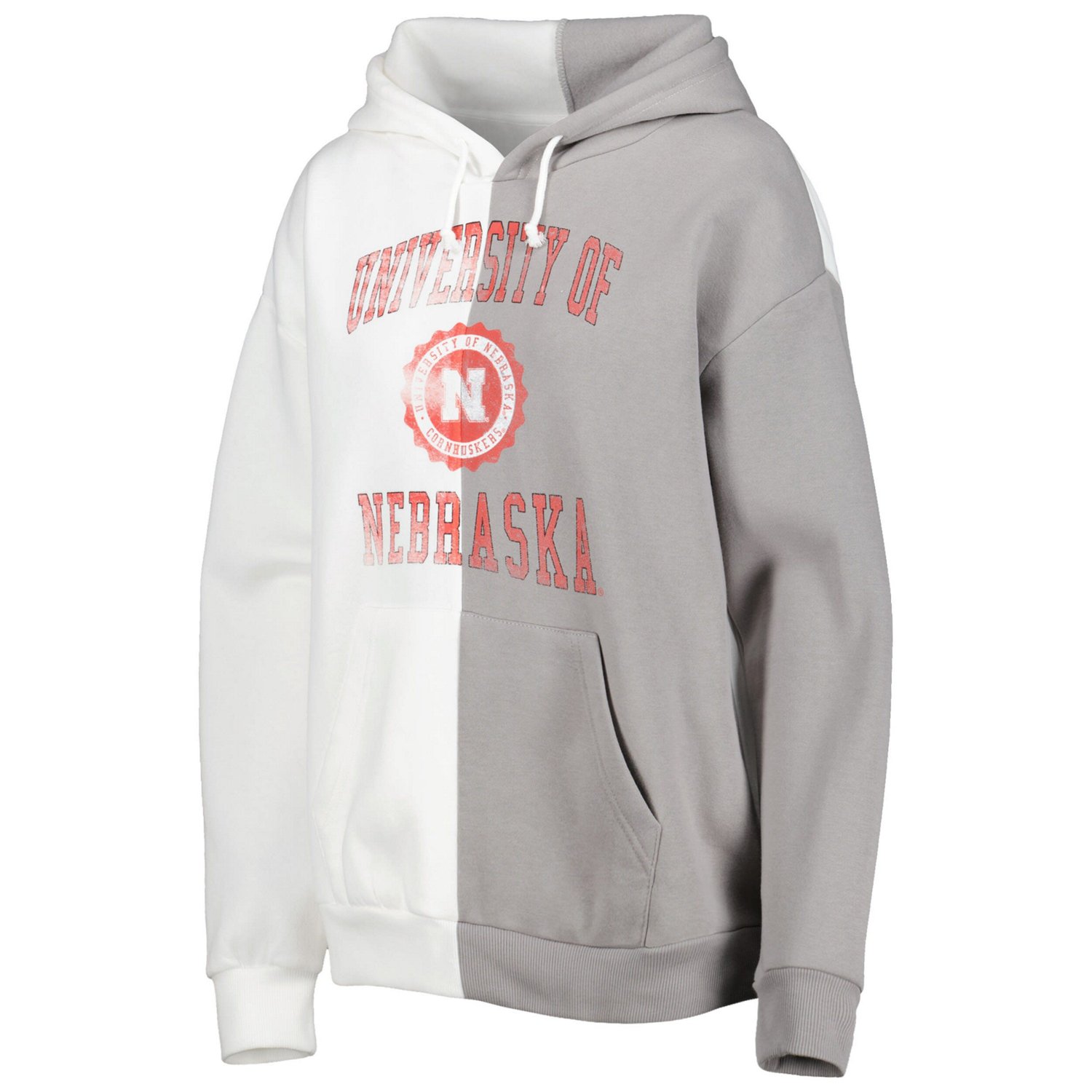 Gameday Couture Gray/ Nebraska Huskers Split Pullover Hoodie - view number 2