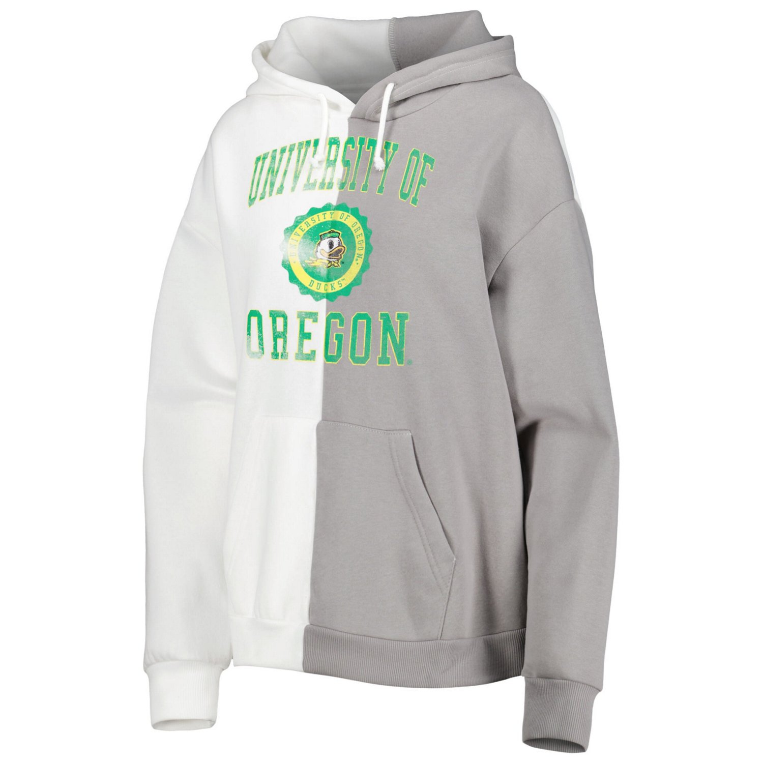 Gameday Couture Gray/ Oregon Ducks Split Pullover Hoodie - view number 2