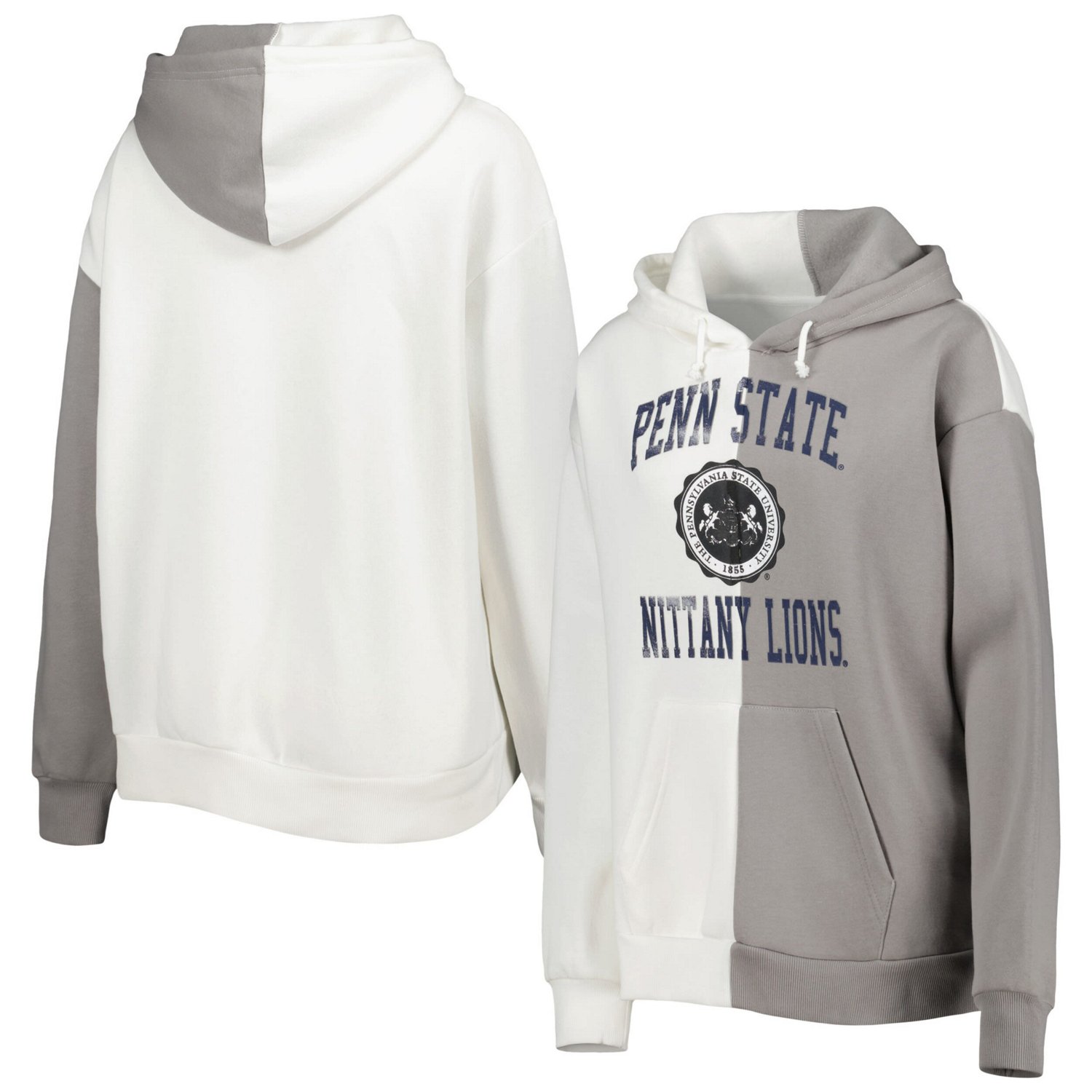Gameday Couture Gray/ Penn State Nittany Lions Split Pullover Hoodie - view number 1