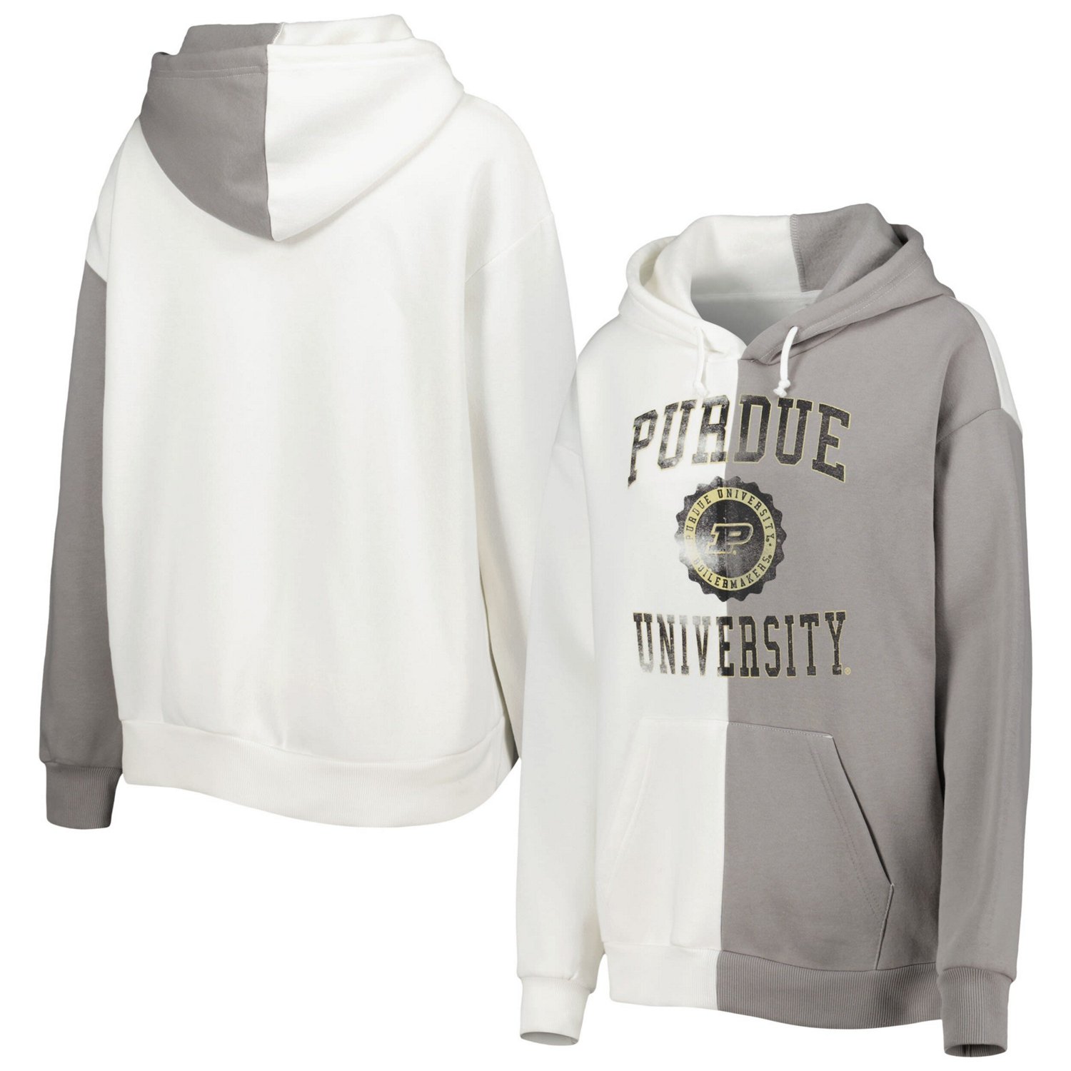 Gameday Couture Gray Purdue Boilermakers Split Pullover Hoodie Academy
