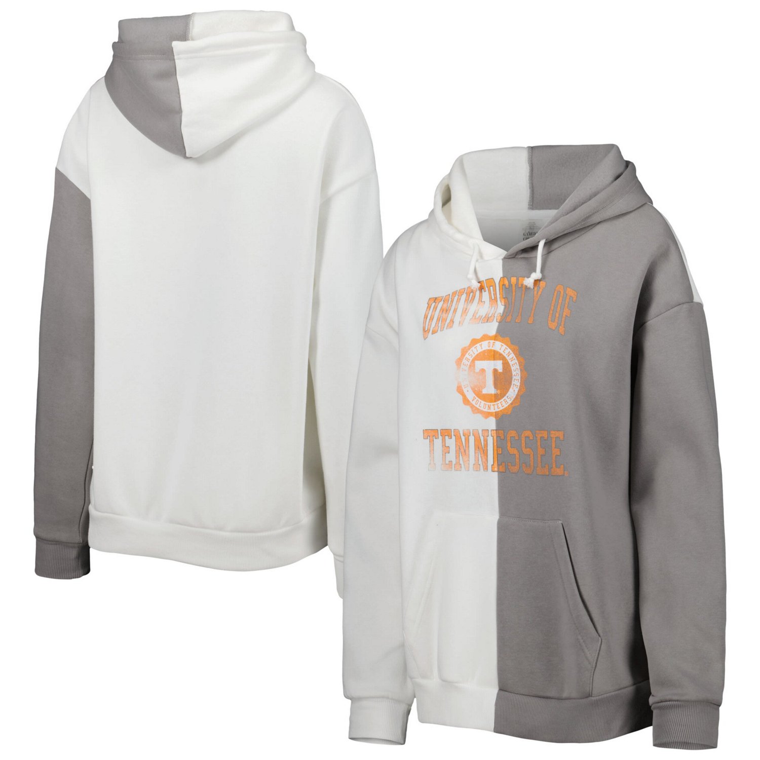 Gameday Couture Gray/ Tennessee Volunteers Split Pullover Hoodie - view number 1