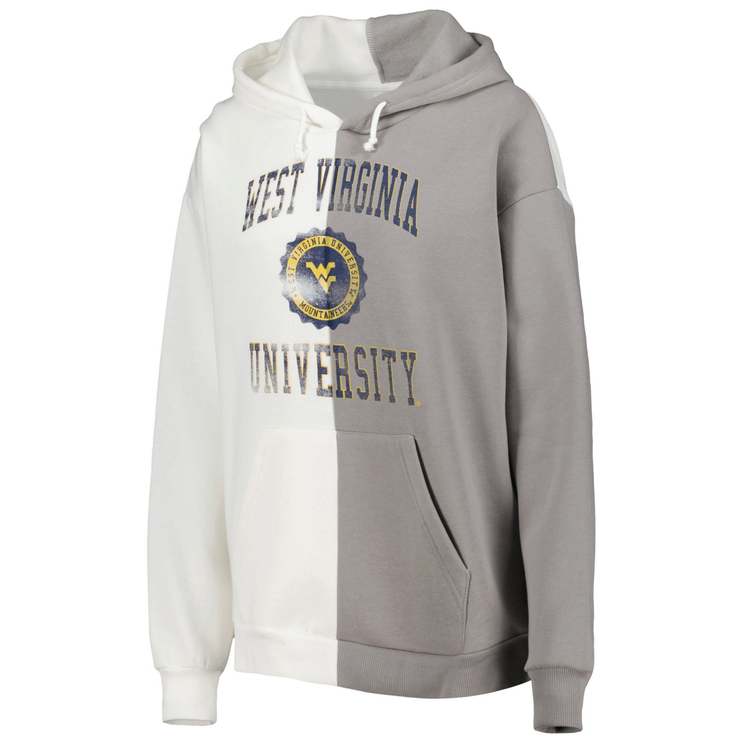 Gameday Couture Gray/ West Virginia Mountaineers Split Pullover Hoodie - view number 2