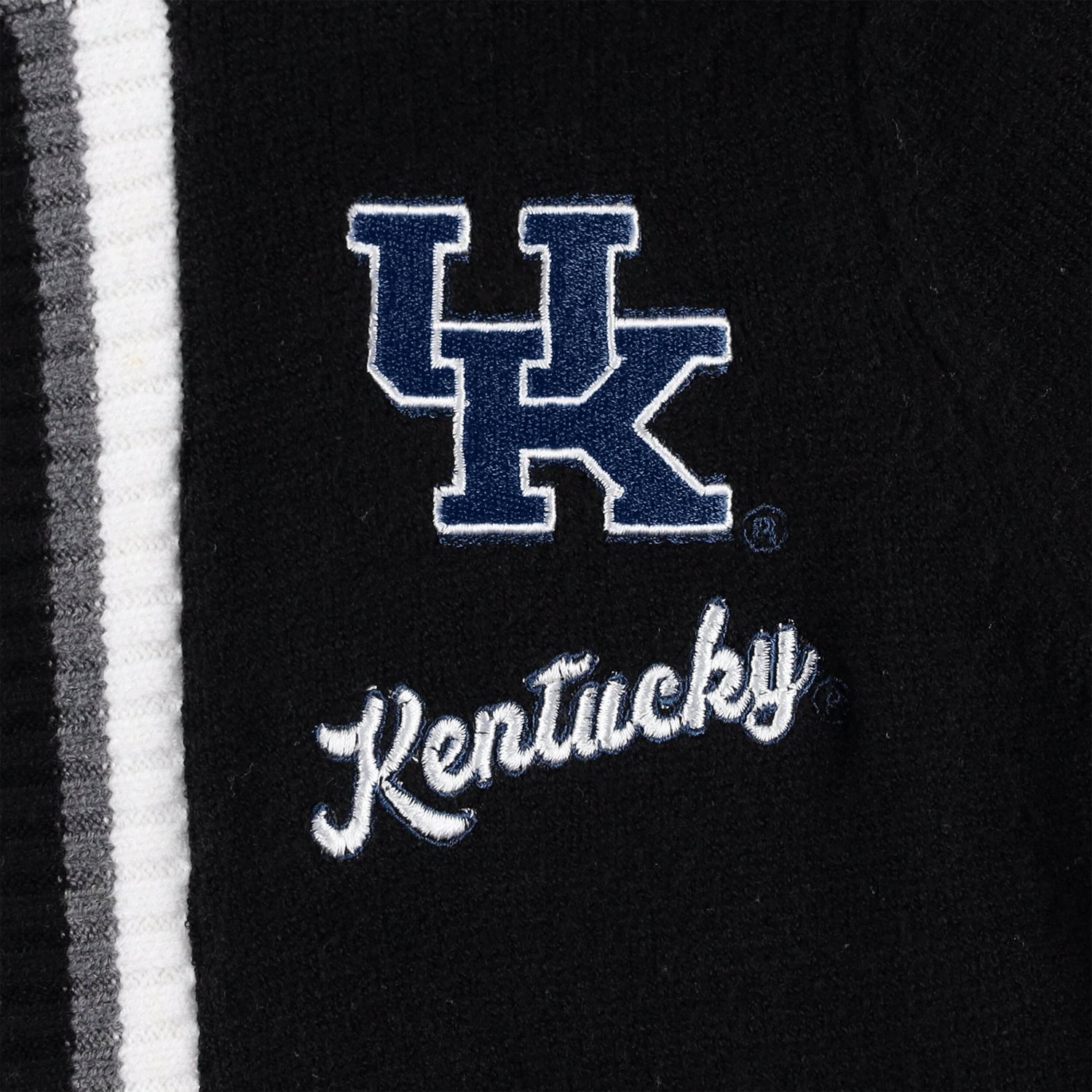 Gameday Couture Kentucky Wildcats One More Round Tri-Blend Striped Hooded Cardigan Sweater