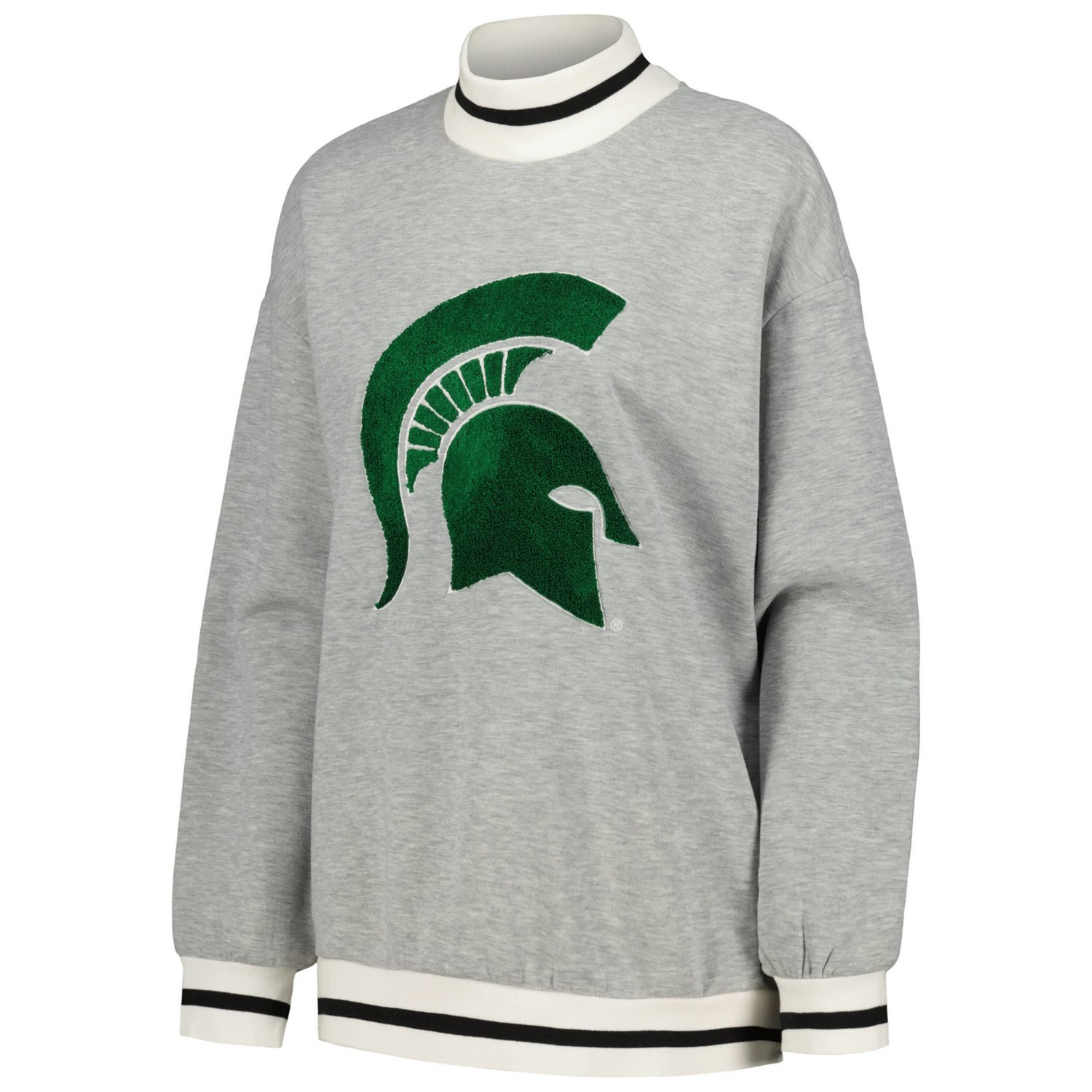 Gameday Couture Michigan State Spartans It To Win Sporty Mock Neck Pullover Sweatshirt