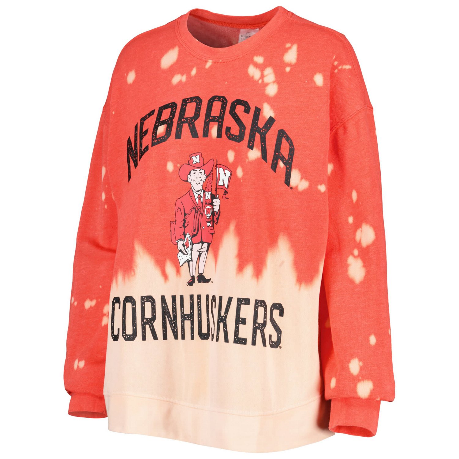 Gameday Couture Nebraska Huskers Twice As Nice Faded Dip-Dye Pullover Long Sleeve Top - view number 2