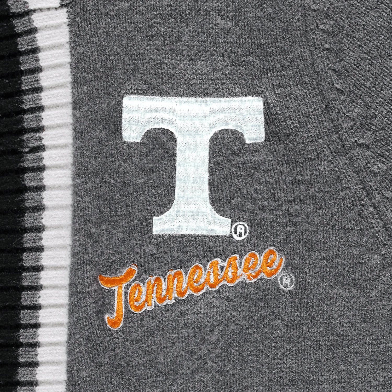 Gameday Couture Tennessee Volunteers One More Round Tri-Blend Striped Hooded Cardigan Sweater