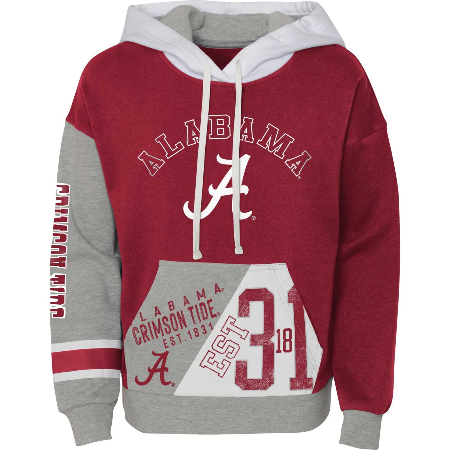 Girls Youth Alabama Tide True Fan Soft Fleece Pullover Hoodie - view number 2