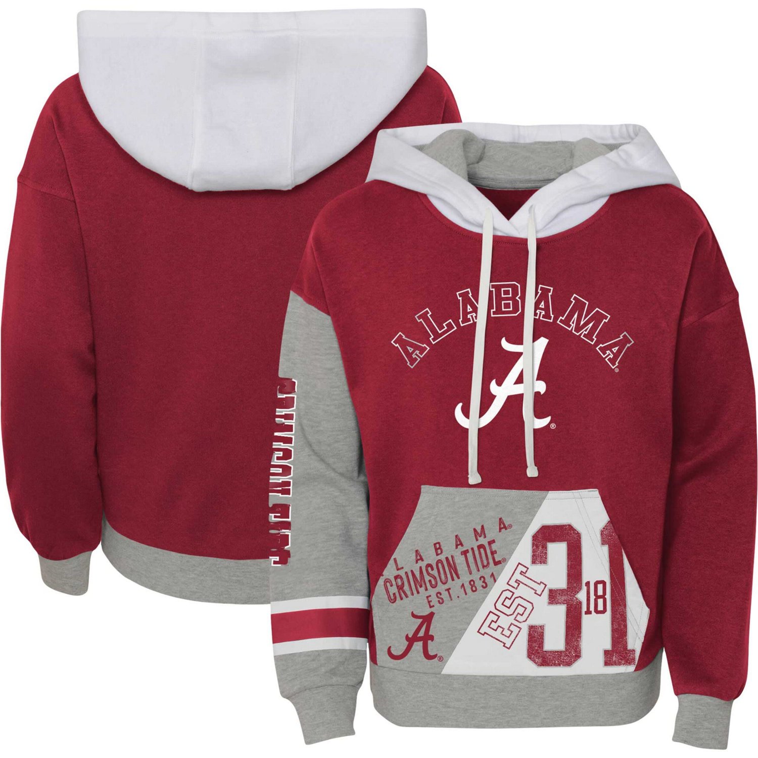 Girls Youth Alabama Tide True Fan Soft Fleece Pullover Hoodie - view number 1
