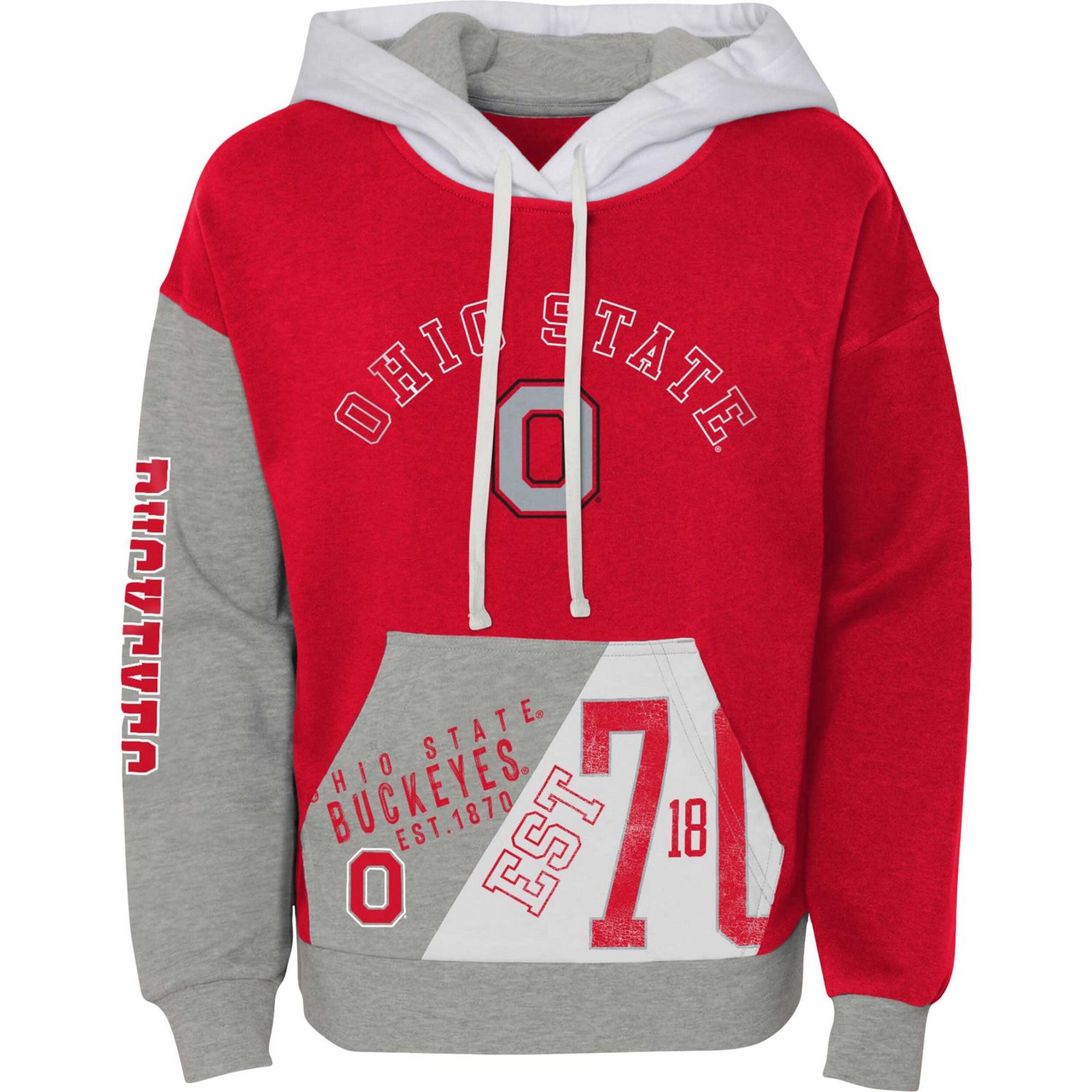 Girls Youth Ohio State Buckeyes True Fan Soft Fleece Pullover Hoodie - view number 2