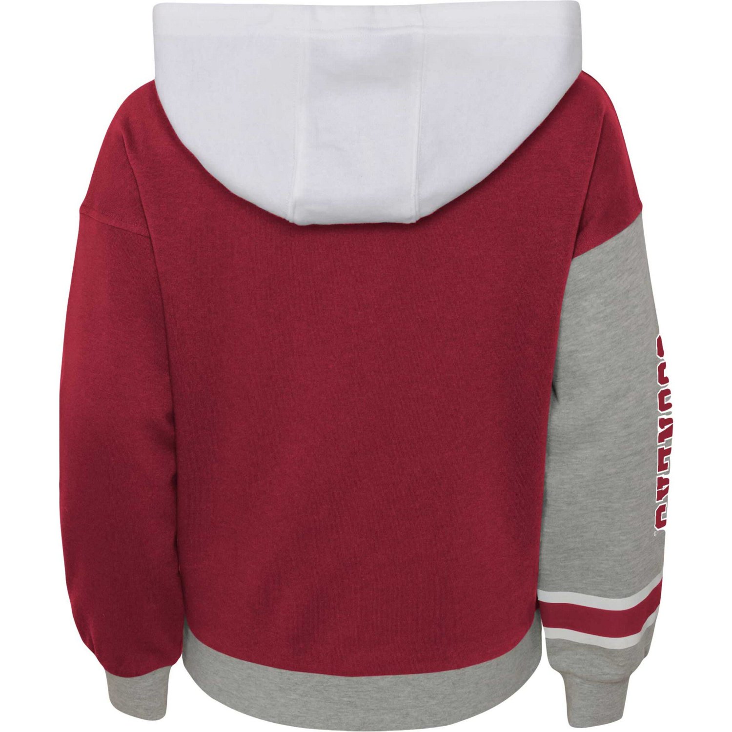 Girls Youth Oklahoma Sooners True Fan Soft Fleece Pullover Hoodie                                                                - view number 3