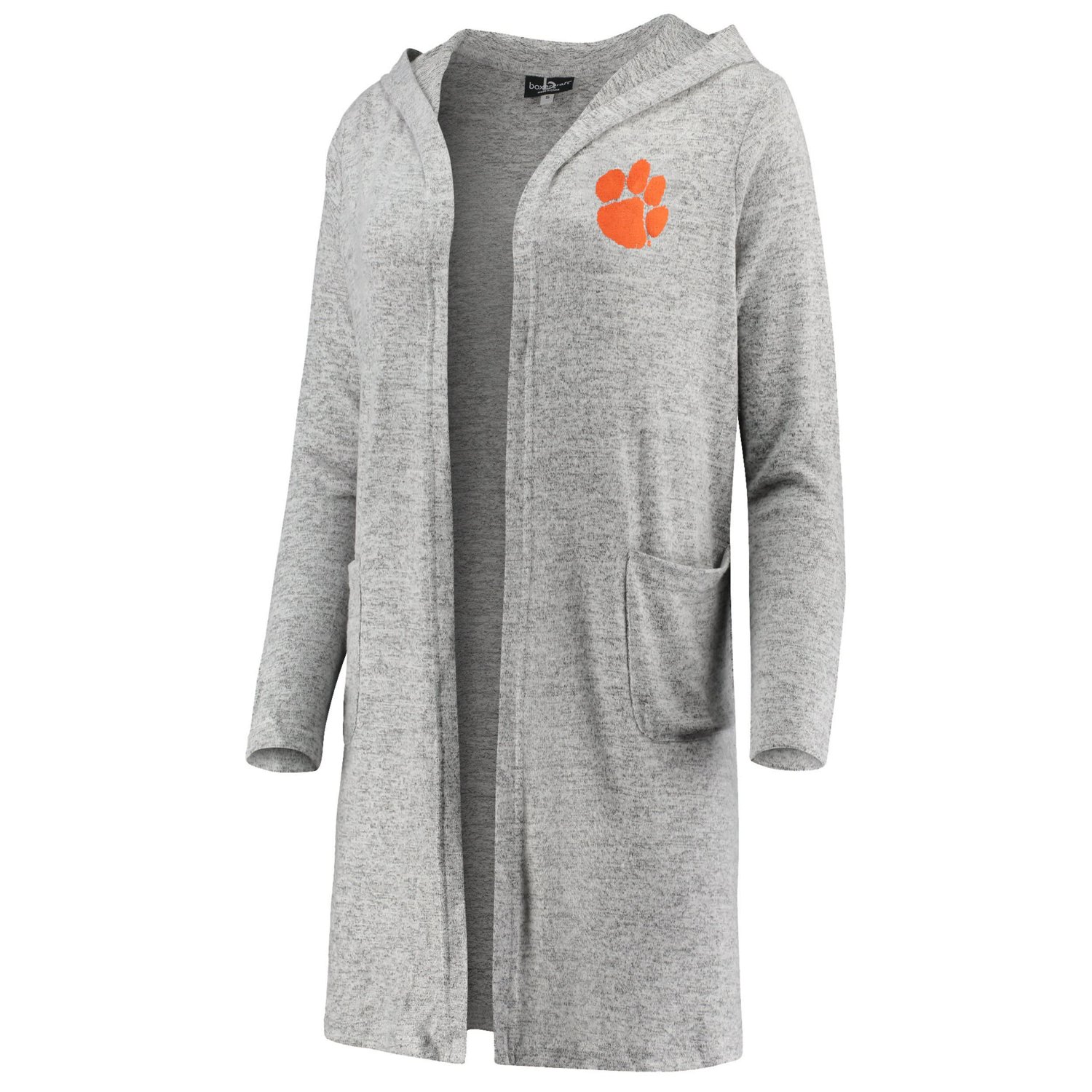 Heathered Gray Clemson Tigers Cuddle Soft Duster Cardigan - view number 2