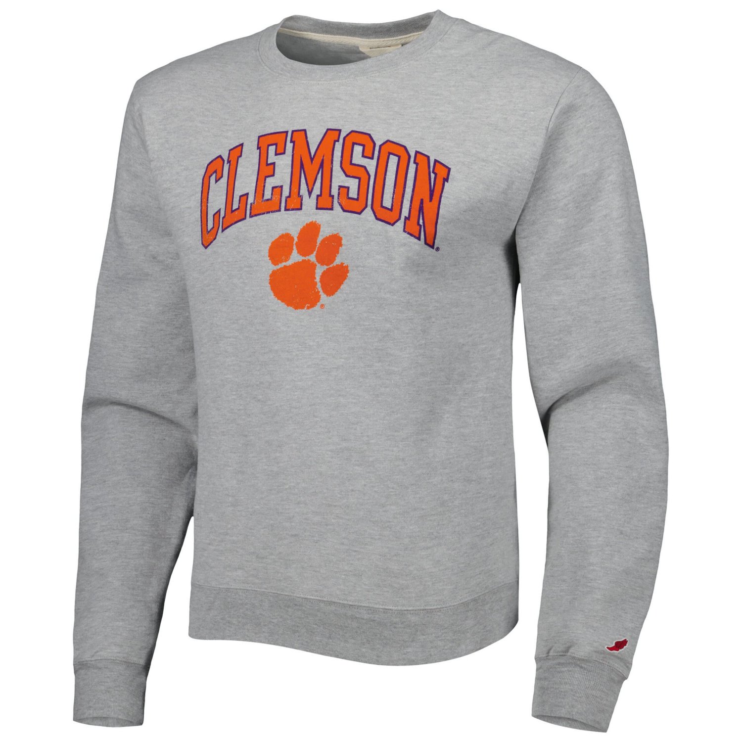 League Collegiate Wear Clemson Tigers 1965 Arch Essential Lightweight Pullover Sweatshirt