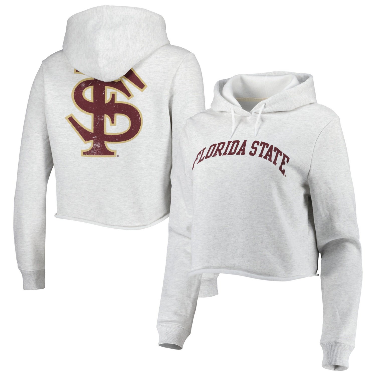 League Collegiate Wear Florida State Seminoles 2-Hit 1636 Cropped Pullover Hoodie - view number 1