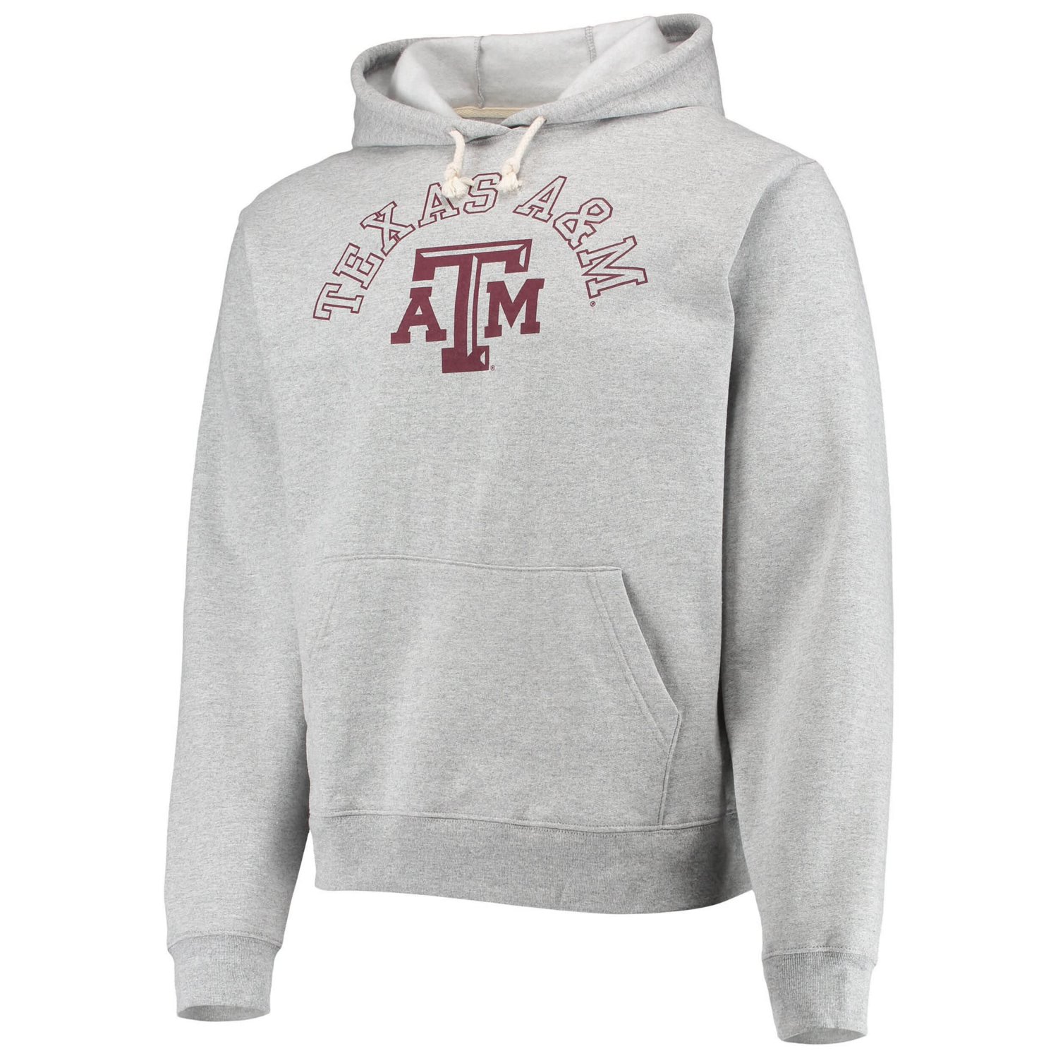 League Collegiate Wear Heathered Gray Texas AM Aggies Seal Neuvo Essential Fleece Pullover Hoodie - view number 2
