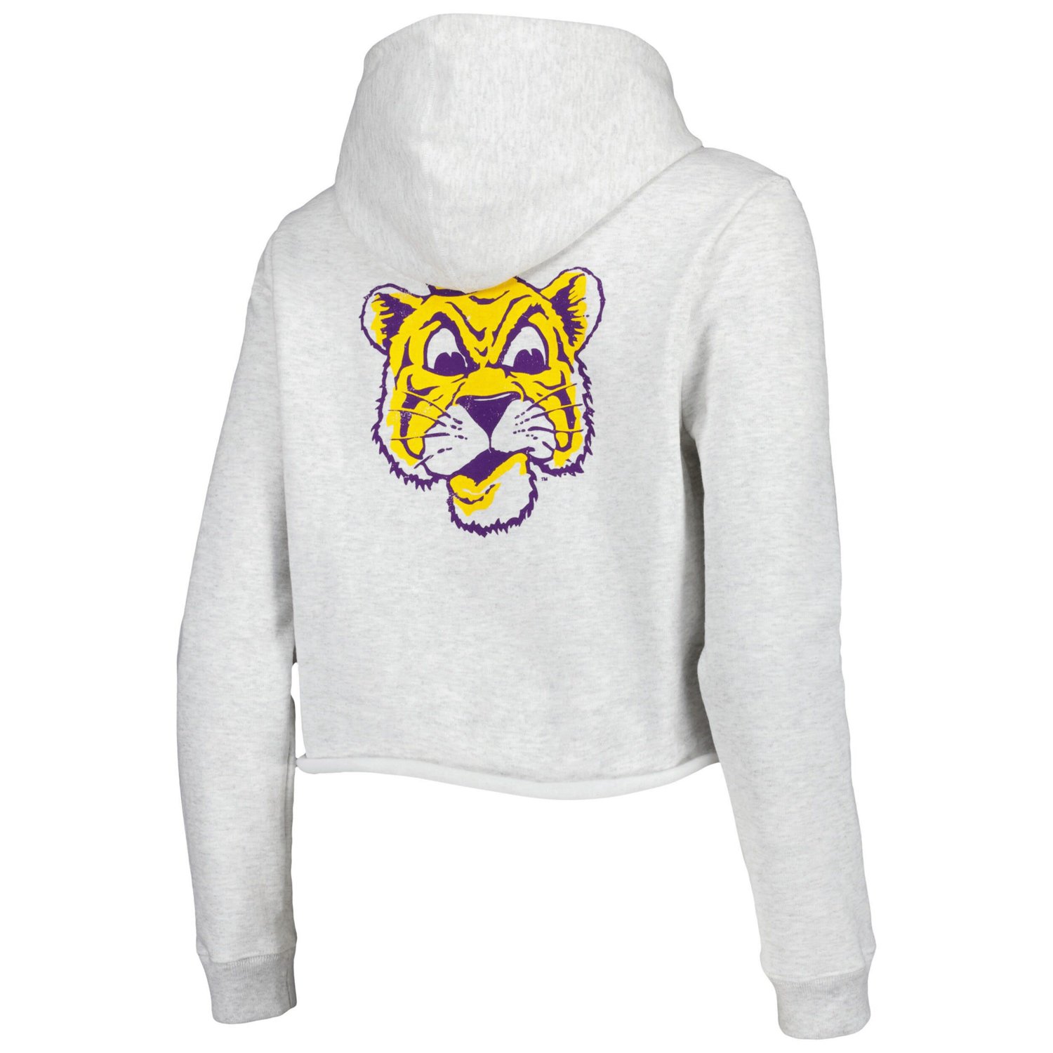League Collegiate Wear LSU Tigers 2-Hit 1636 Cropped Pullover Hoodie - view number 3