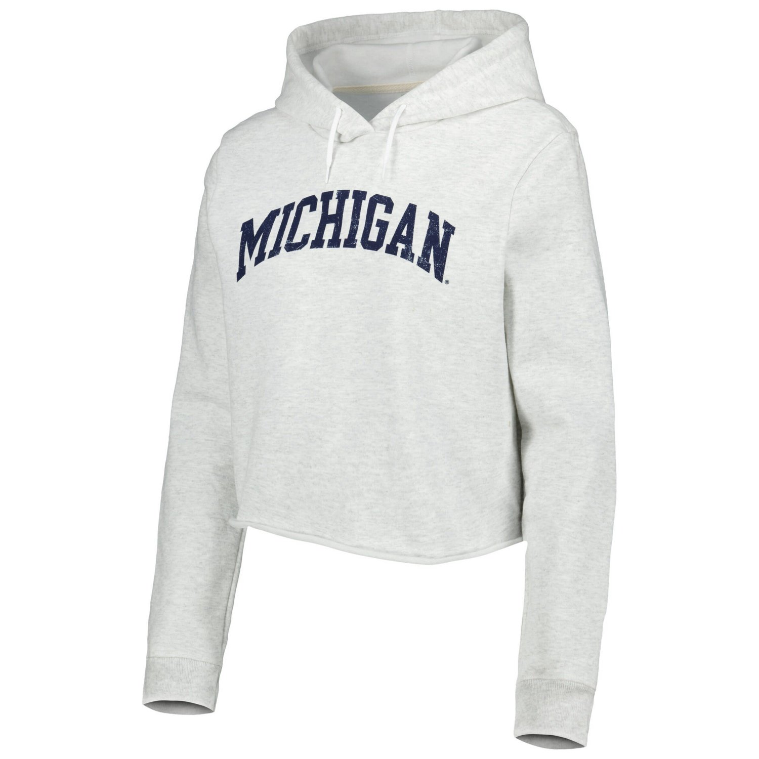 League Collegiate Wear Michigan Wolverines 2-Hit 1636 Cropped Pullover Hoodie - view number 2