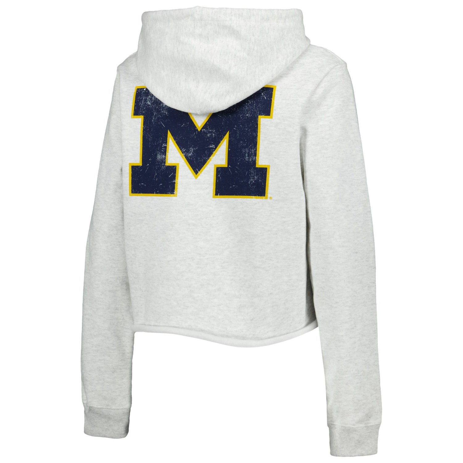 League Collegiate Wear Michigan Wolverines 2-Hit 1636 Cropped Pullover Hoodie - view number 3