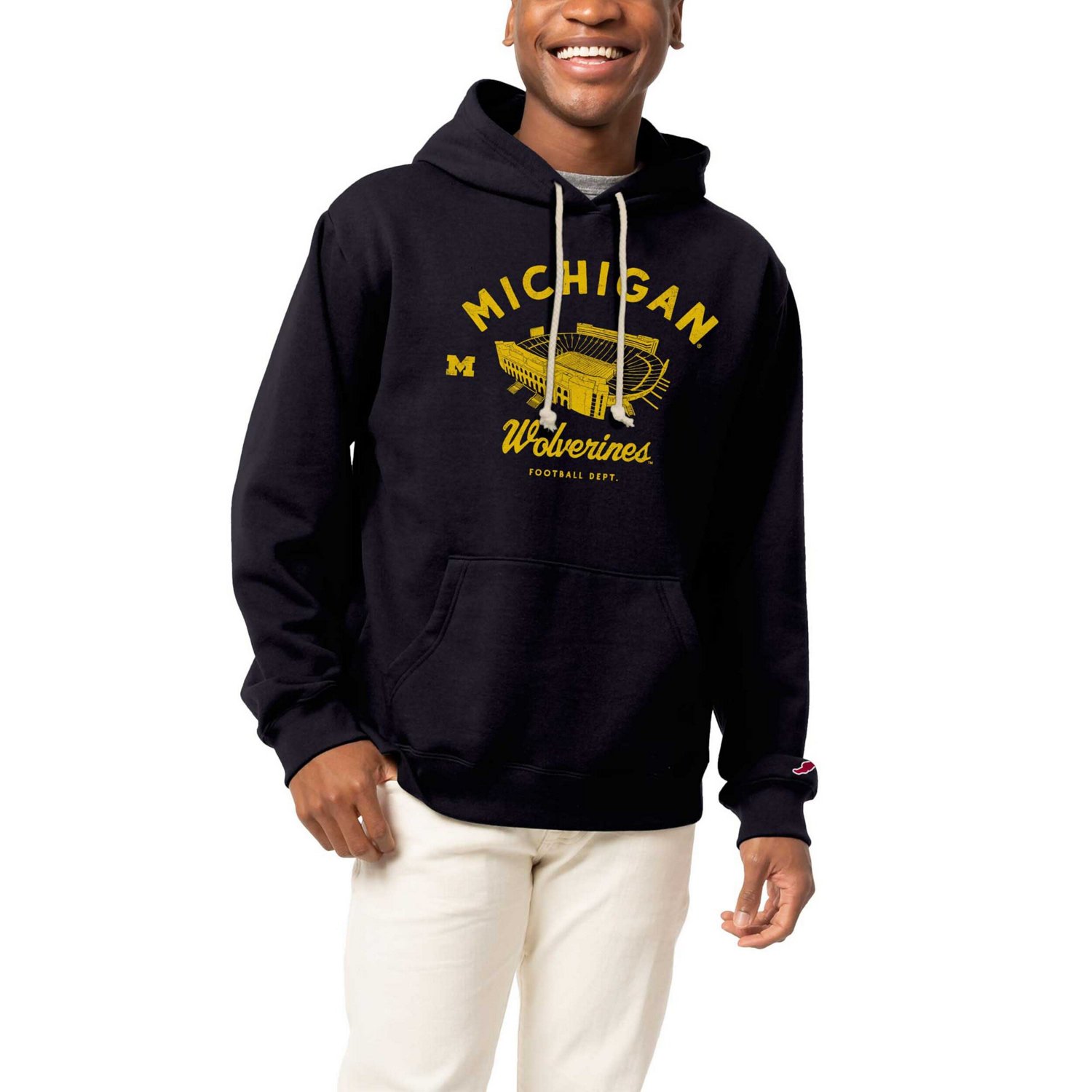 League Collegiate Wear Michigan Wolverines Stadium Essential Pullover Hoodie