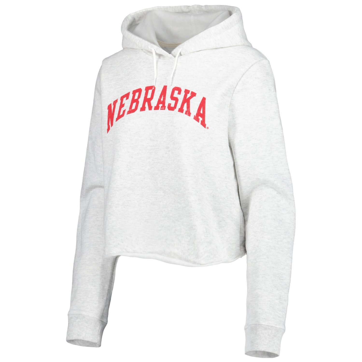 League Collegiate Wear Nebraska Huskers 2-Hit 1636 Cropped Pullover Hoodie - view number 2