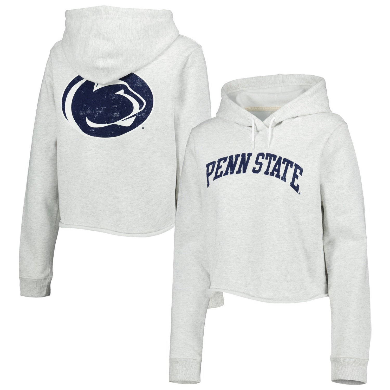 League Collegiate Wear Penn State Nittany Lions 2-Hit 1636 Cropped Pullover Hoodie - view number 1