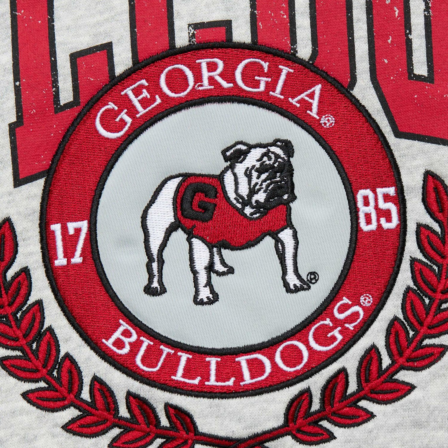 Mitchell  Ness Georgia Bulldogs Arched Fleece Crewneck Pullover Sweatshirt                                                       - view number 4