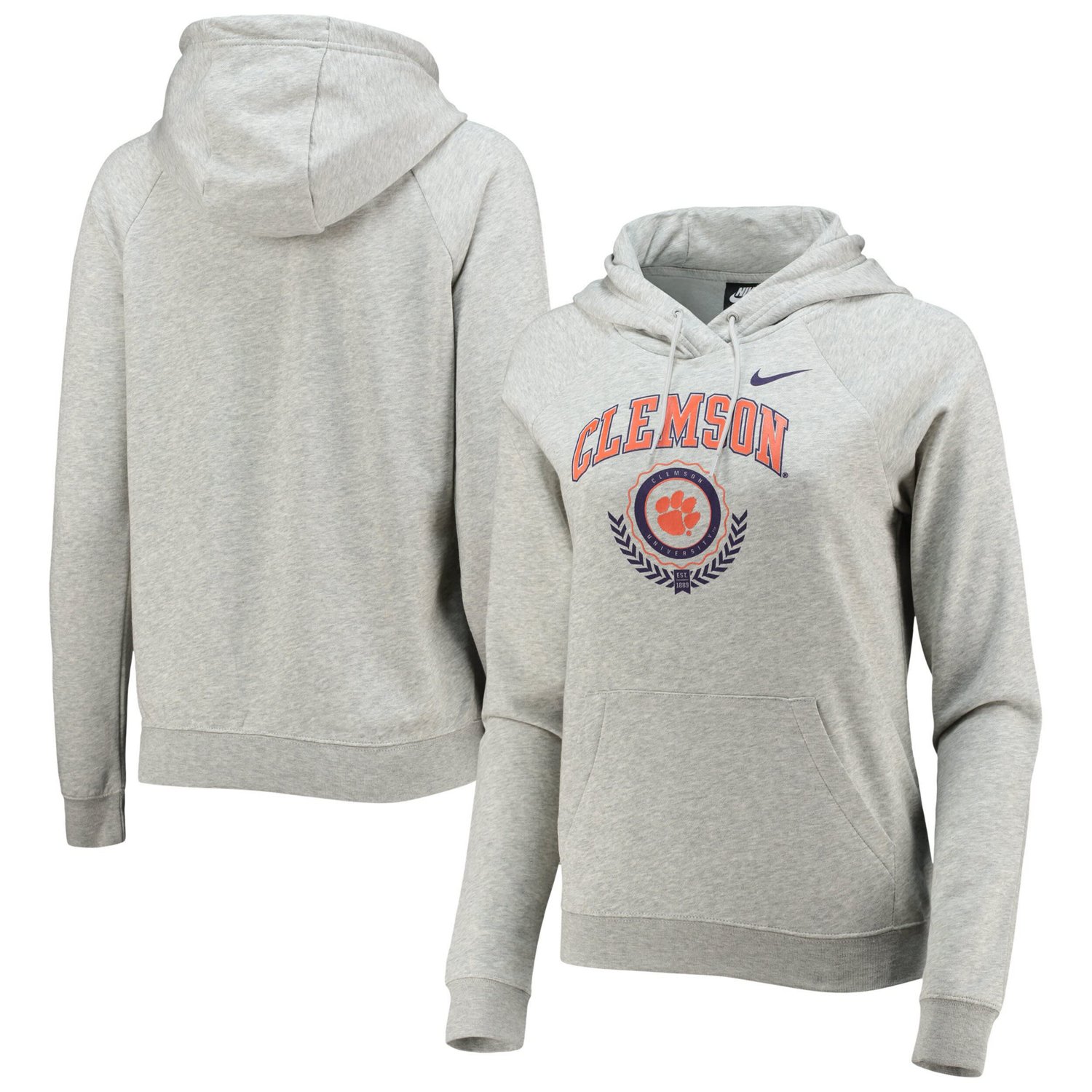 Gray clemson hot sale hoodie