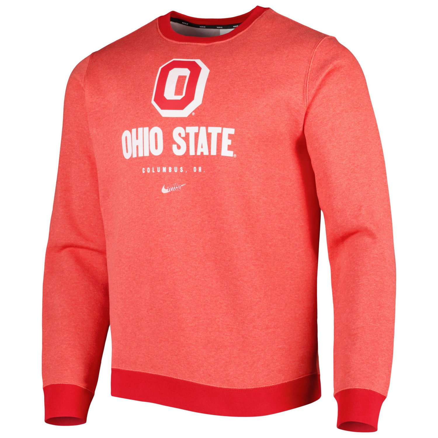 Nike Heathered Ohio State Buckeyes Vault Stack Club Fleece Pullover Sweatshirt - view number 2