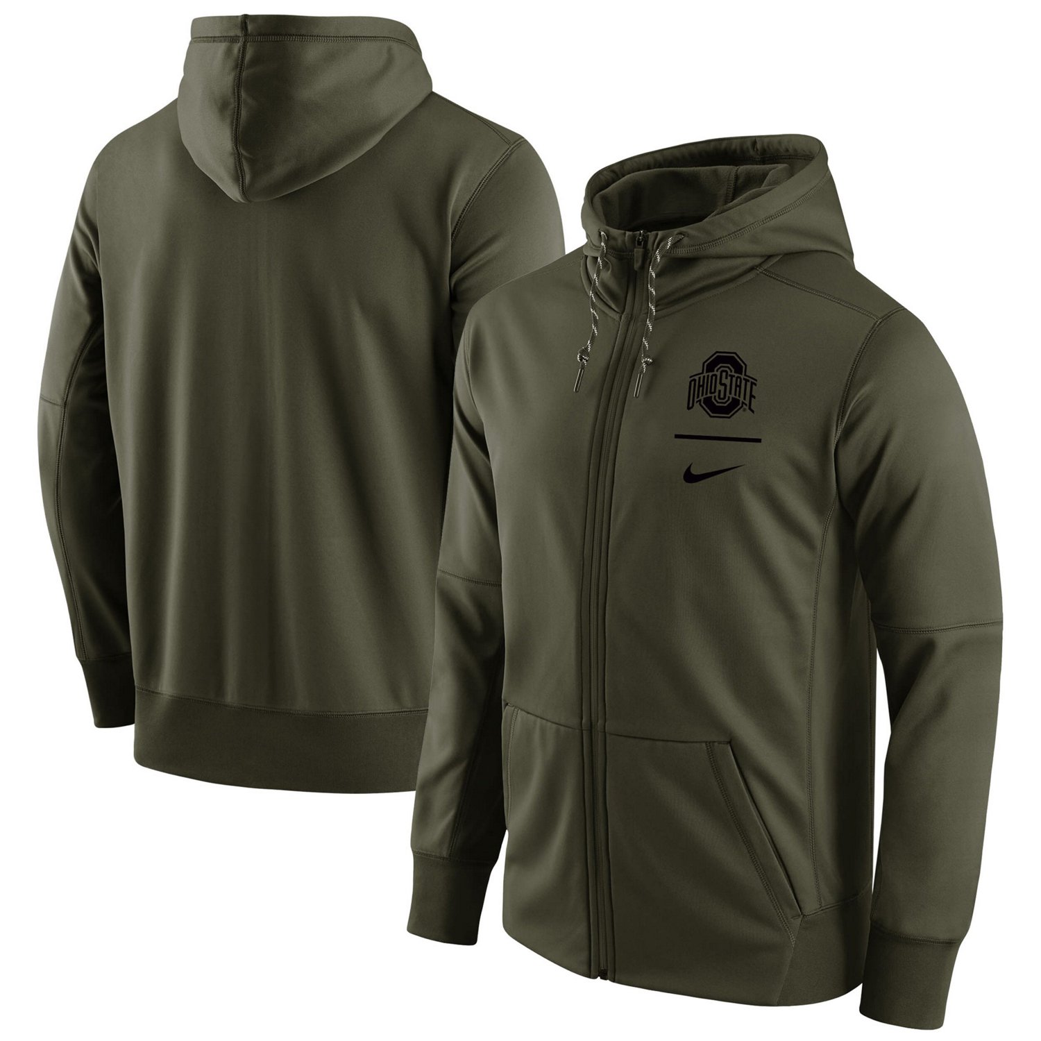 Nike Ohio State Buckeyes Tonal Logo Stack Performance Full-Zip Hoodie