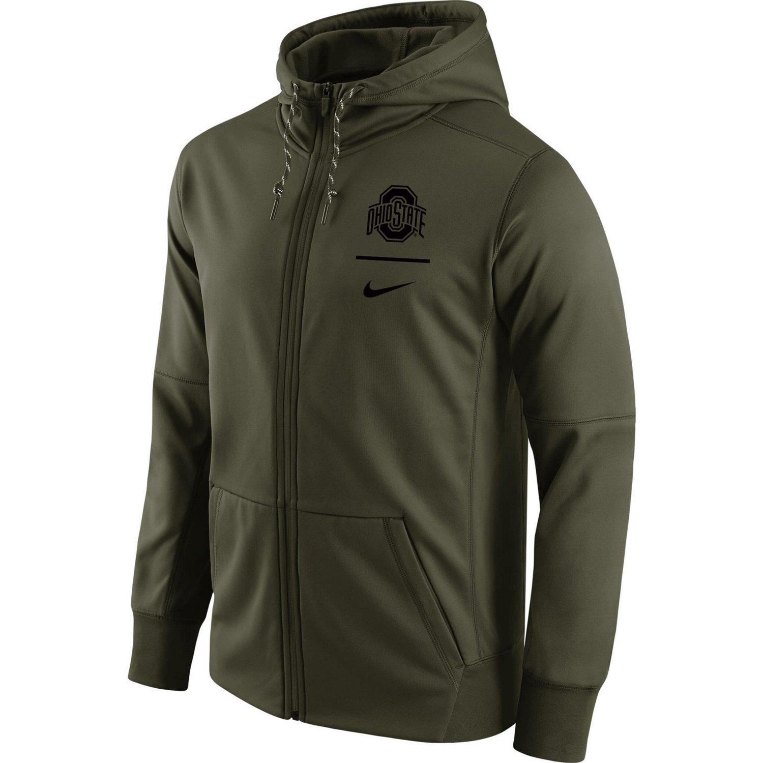 Nike Ohio State Buckeyes Tonal Logo Stack Performance Full-Zip Hoodie - view number 2
