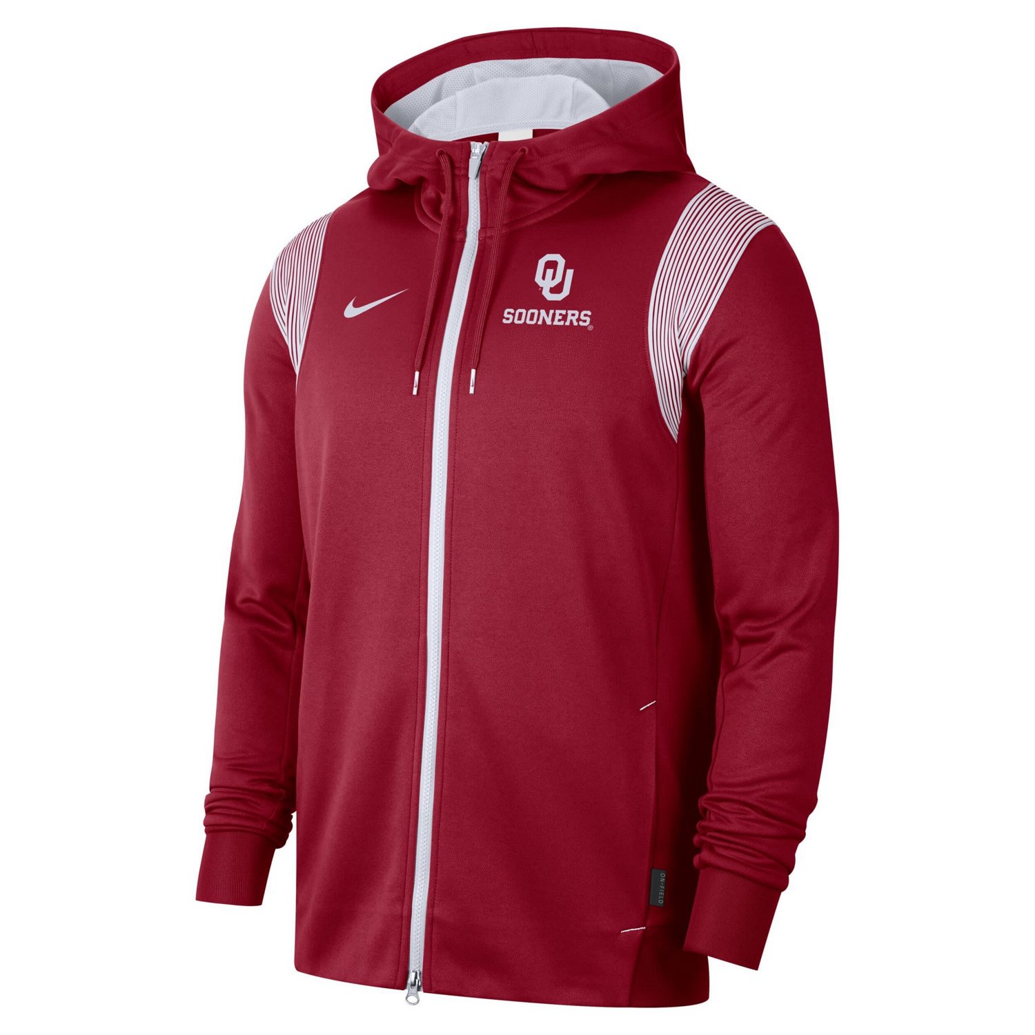 Nike Oklahoma Sooners 2022 Sideline Lockup Performance Full-Zip Hoodie Jacket                                                    - view number 2