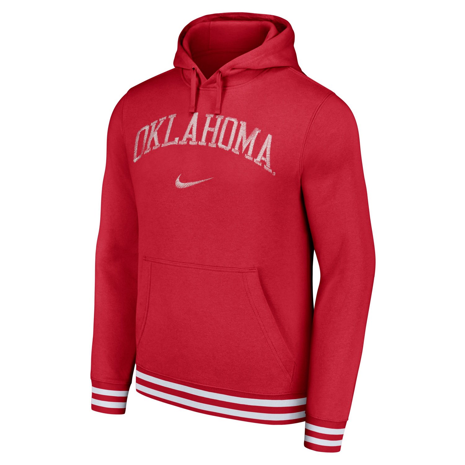 Nike Oklahoma Sooners Distressed Sketch Retro Fitted Pullover Hoodie                                                             - view number 2