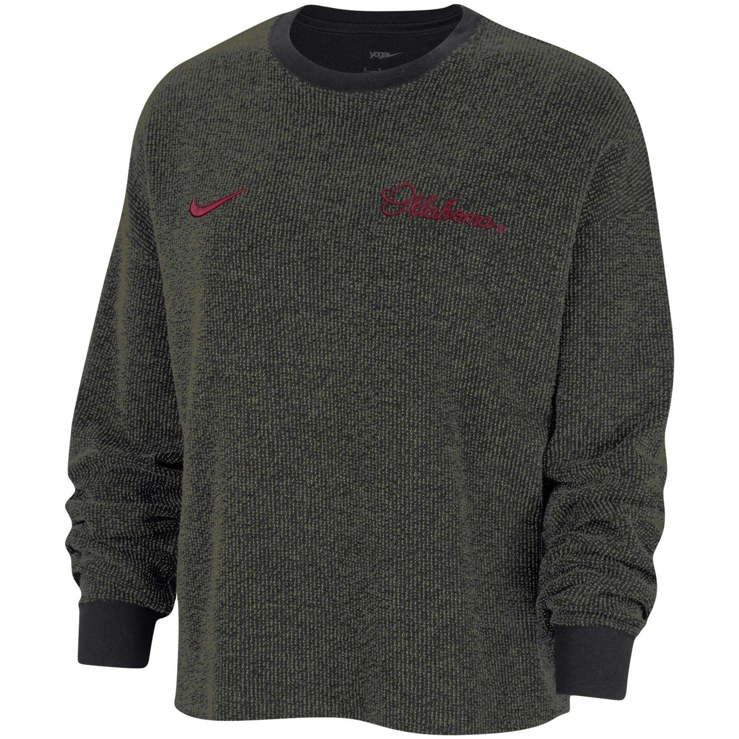 Nike Oklahoma Sooners Yoga Script Pullover Sweatshirt - view number 2