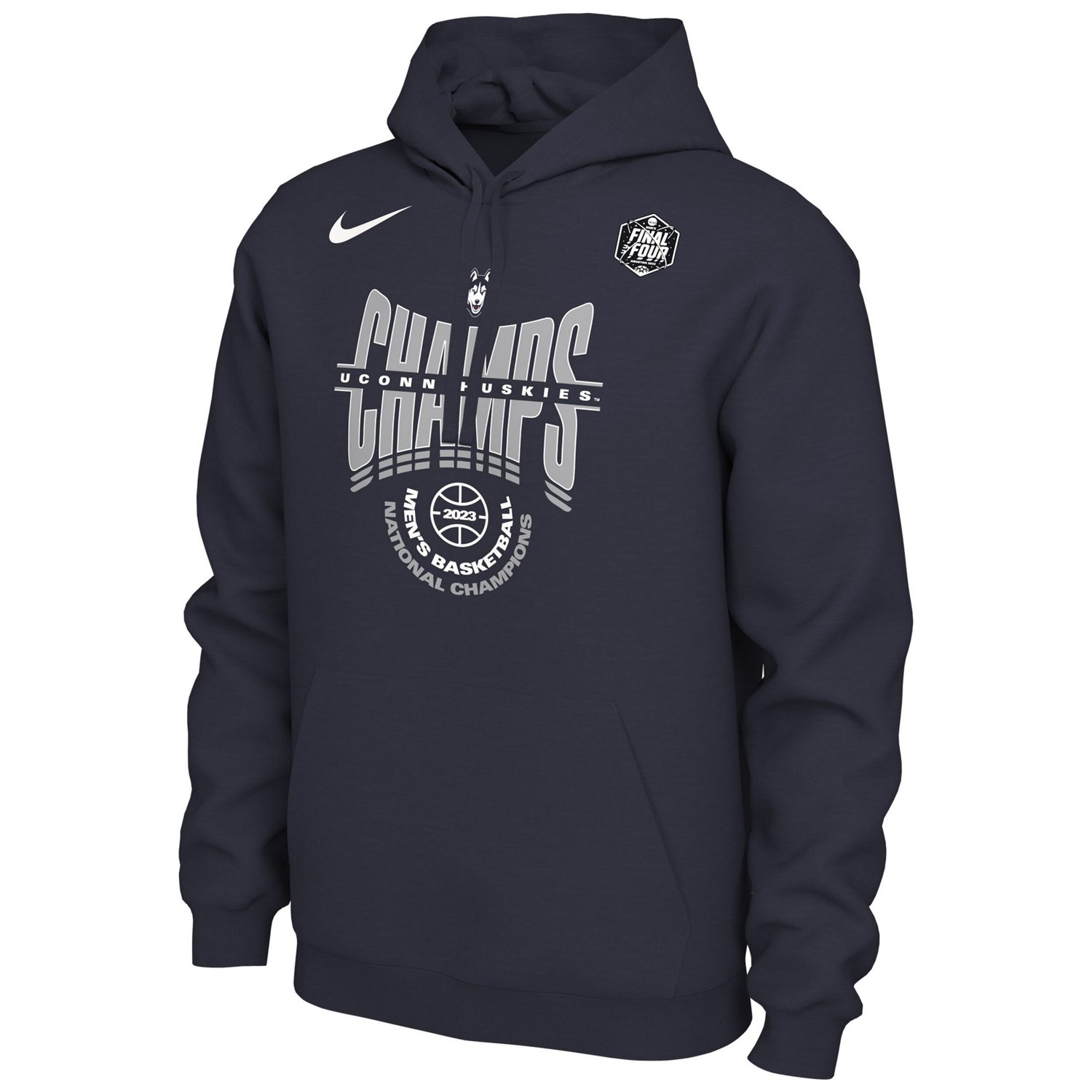 Nike UConn Huskies 2023 NCAA Mens Basketball National Champions Locker Room Pullover Hoodie
