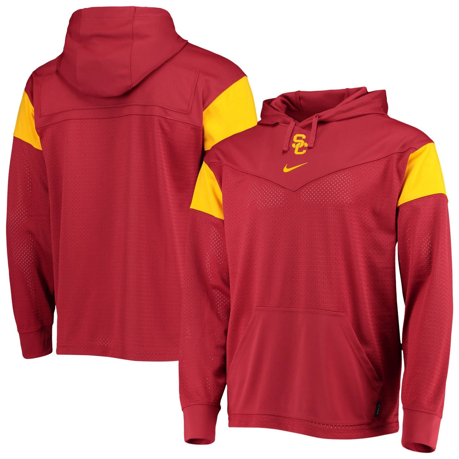 Nike USC Trojans Sideline Jersey Pullover Hoodie Academy