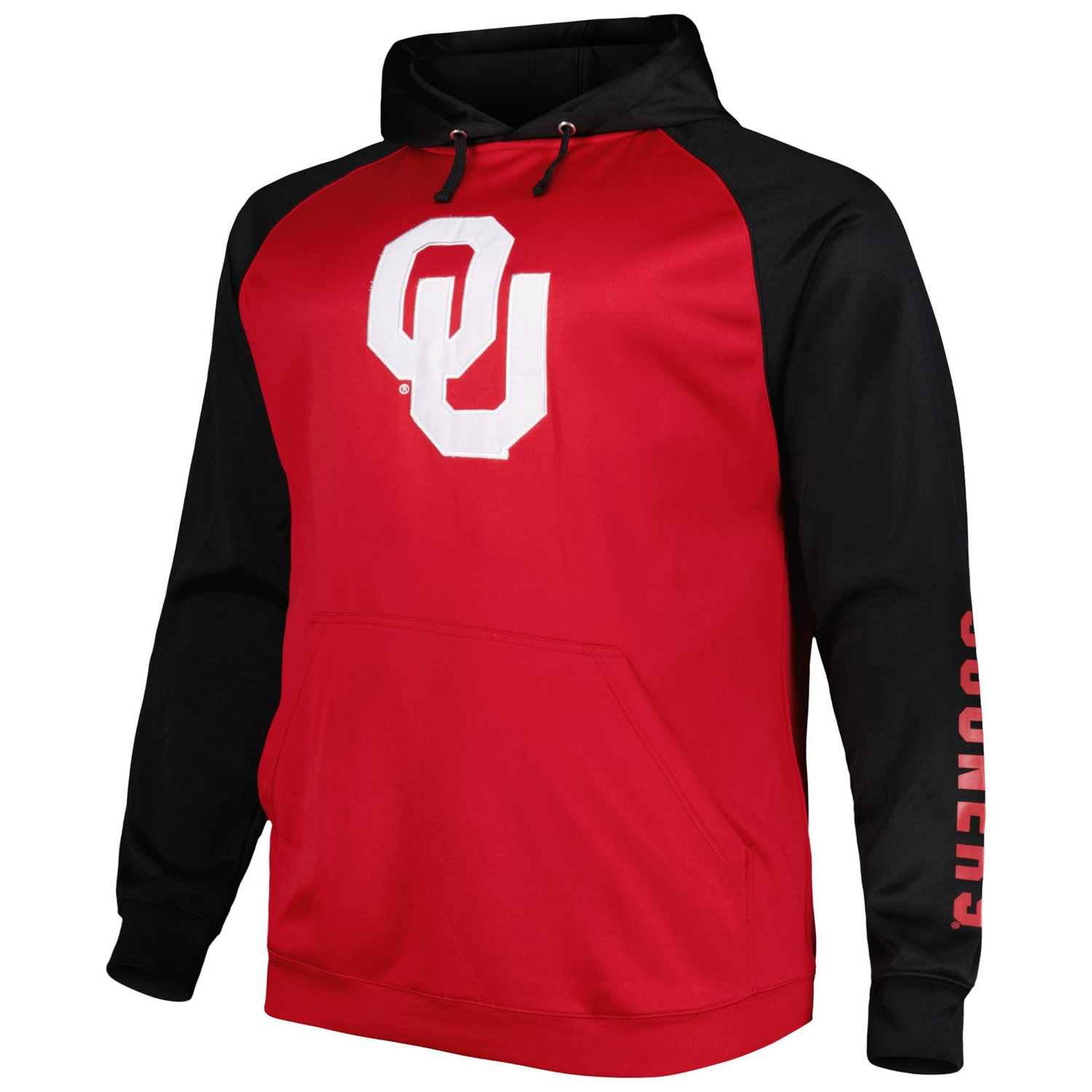 Oklahoma Sooners Big  Tall Raglan Fleece Pullover Hoodie