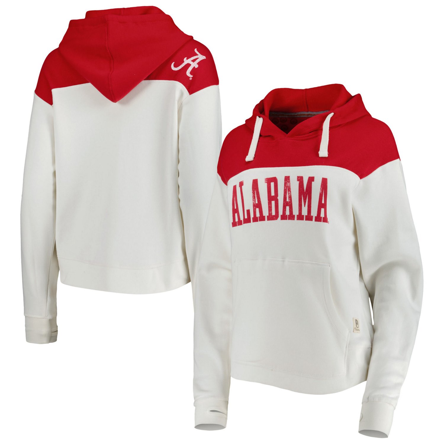 Pressbox /Crimson Alabama Crimson Tide Chicago 2-Hit Yoke Pullover Hoodie                                                        - view number 1