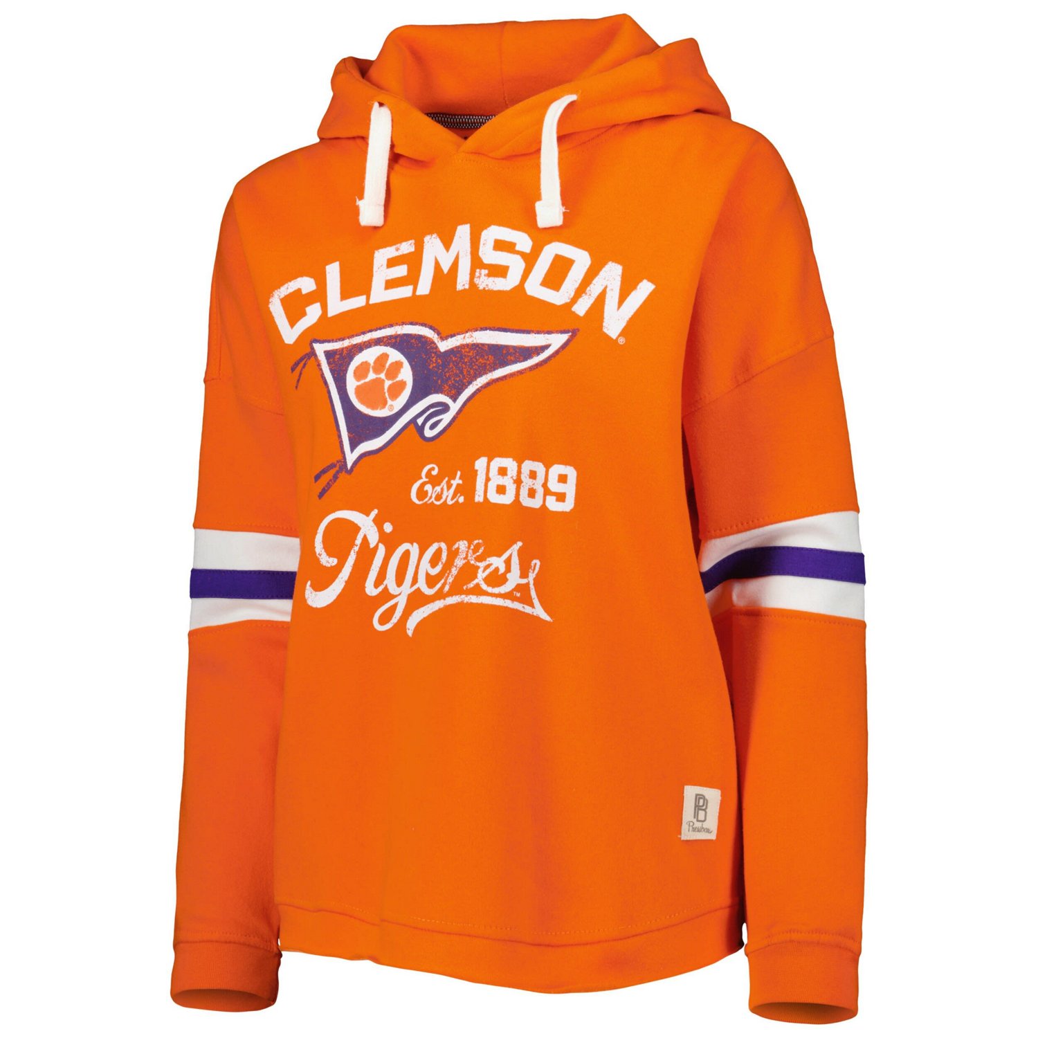 Pressbox Clemson Tigers Super Pennant Pullover Hoodie - view number 2