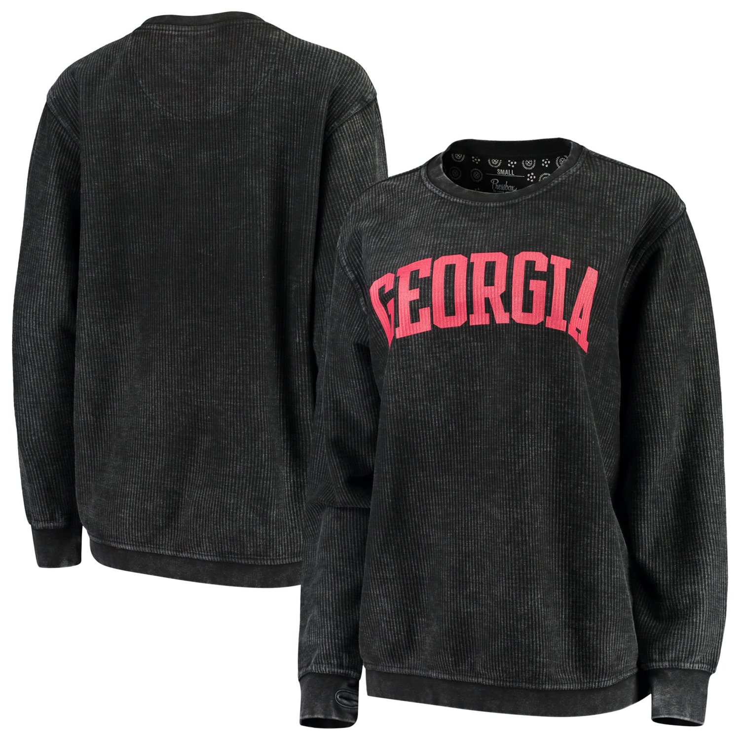 Pressbox Georgia Bulldogs Comfy Cord Vintage Wash Basic Arch Pullover Sweatshirt - view number 1
