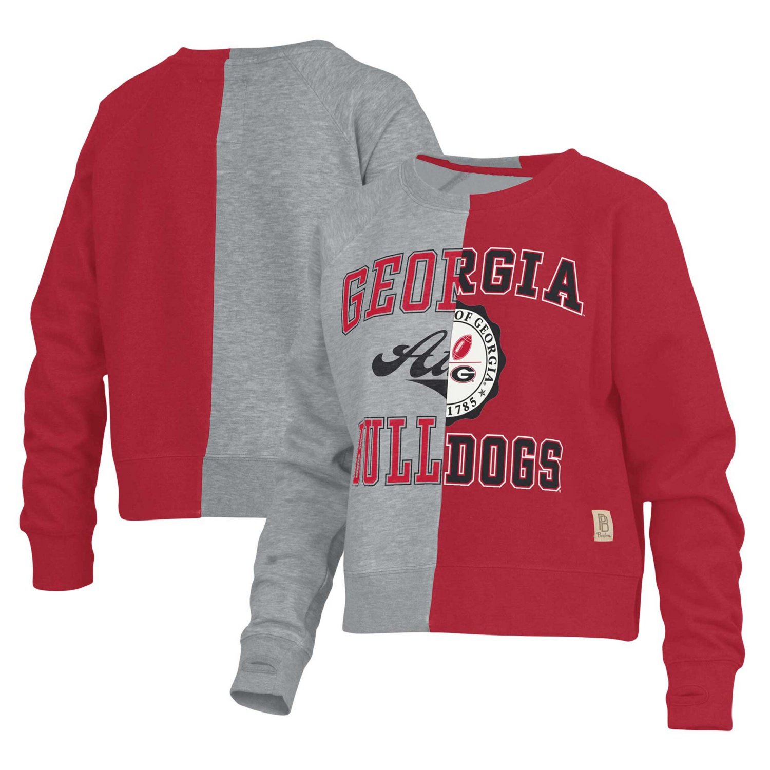 Pressbox Georgia Bulldogs Half and Half Raglan Pullover Sweatshirt - view number 1