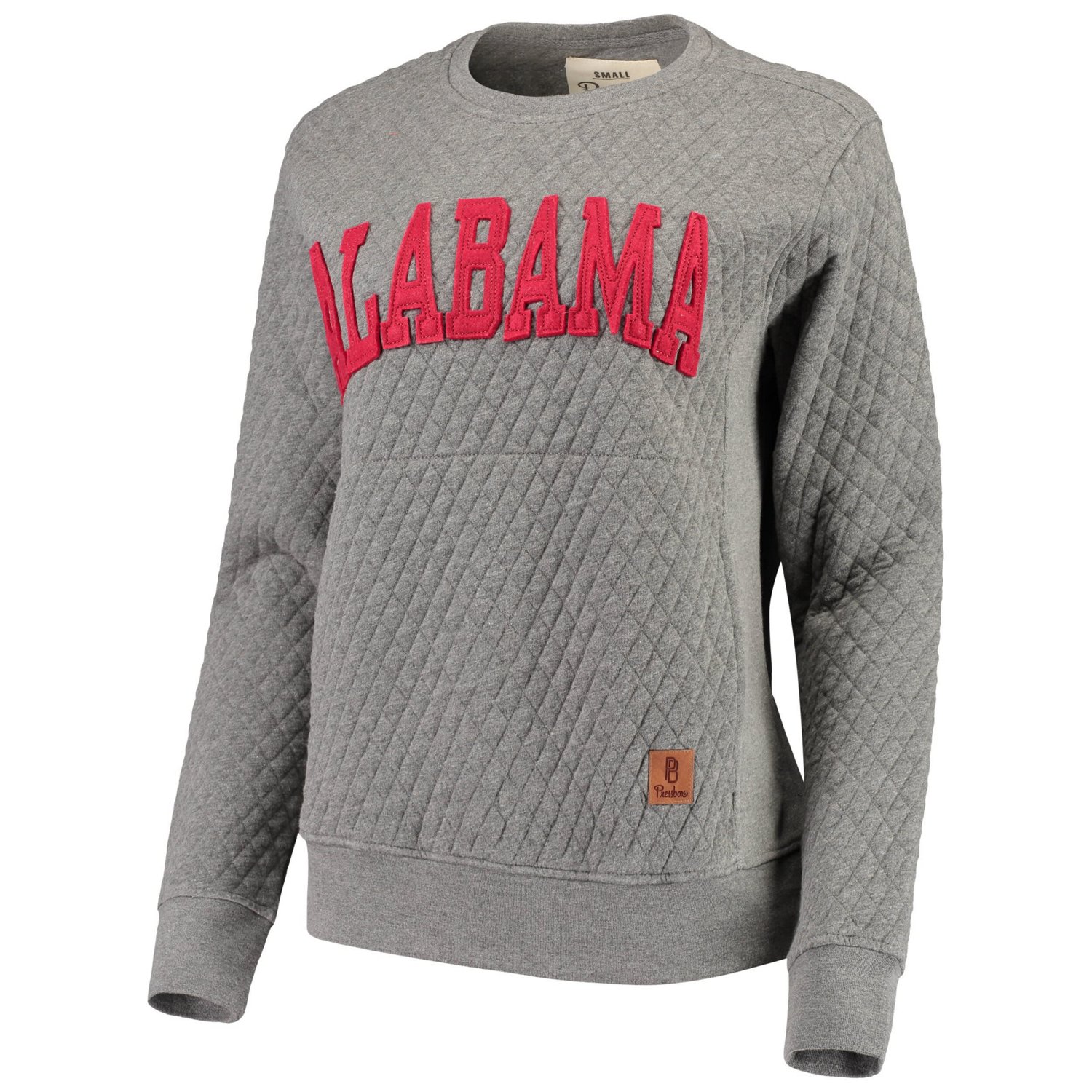 Pressbox Heather Charcoal Alabama Crimson Tide Moose Quilted Pullover Sweatshirt