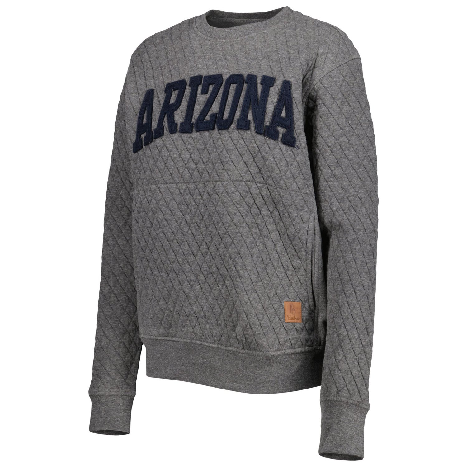 Pressbox Heather Charcoal Arizona Wildcats Moose Quilted Pullover Sweatshirt