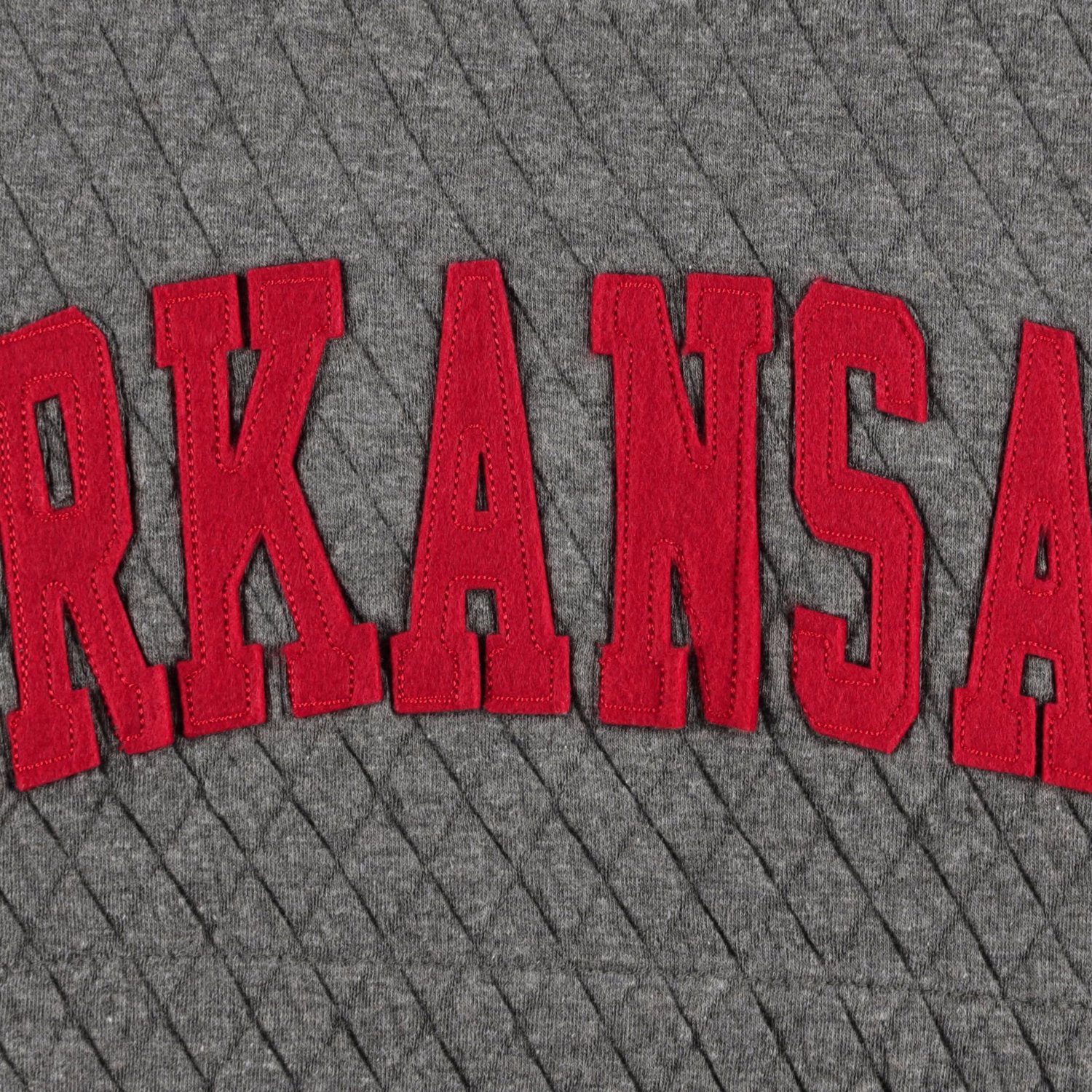 Pressbox Heather Charcoal Arkansas Razorbacks Moose Quilted Pullover Sweatshirt - view number 4